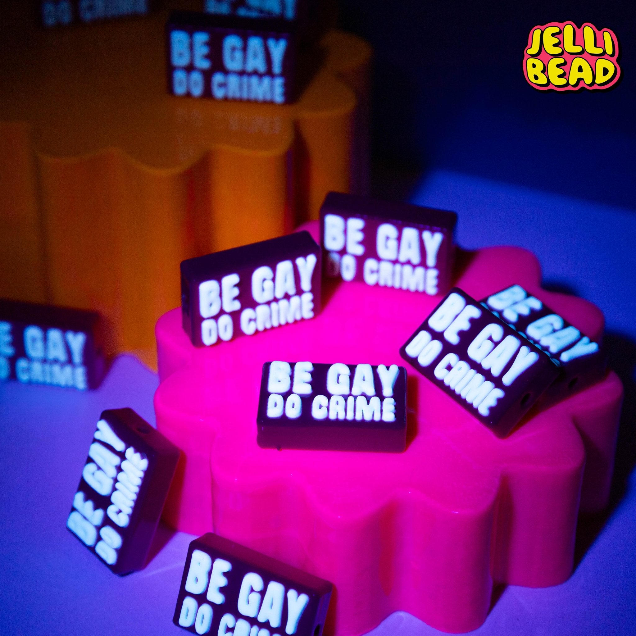 Be Gay Do Crime Beads - Jelli Bead Kandi Beads