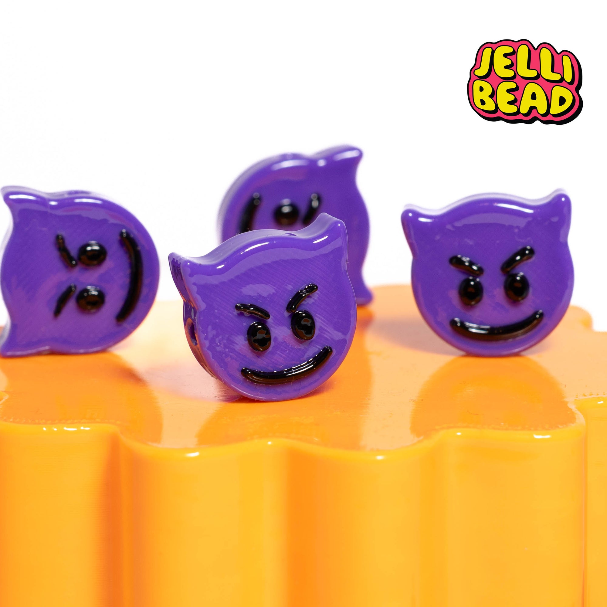 Purple Devil Emoji Beads