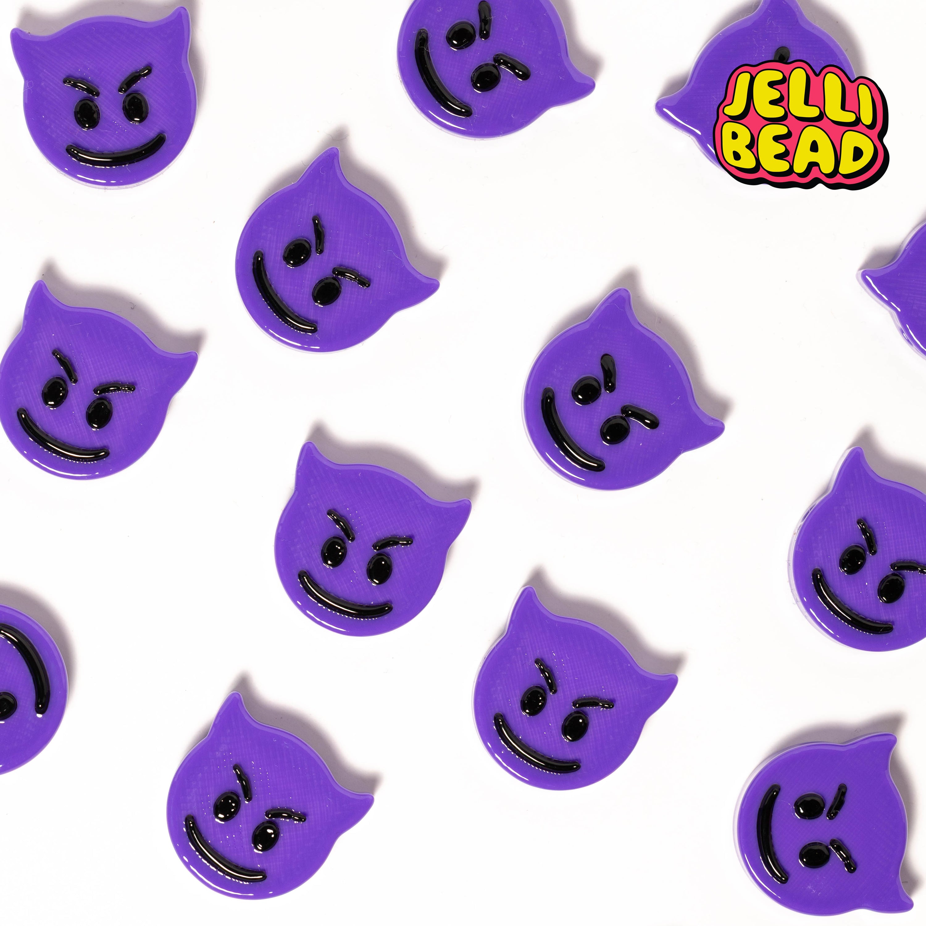 Purple Devil Emoji Beads