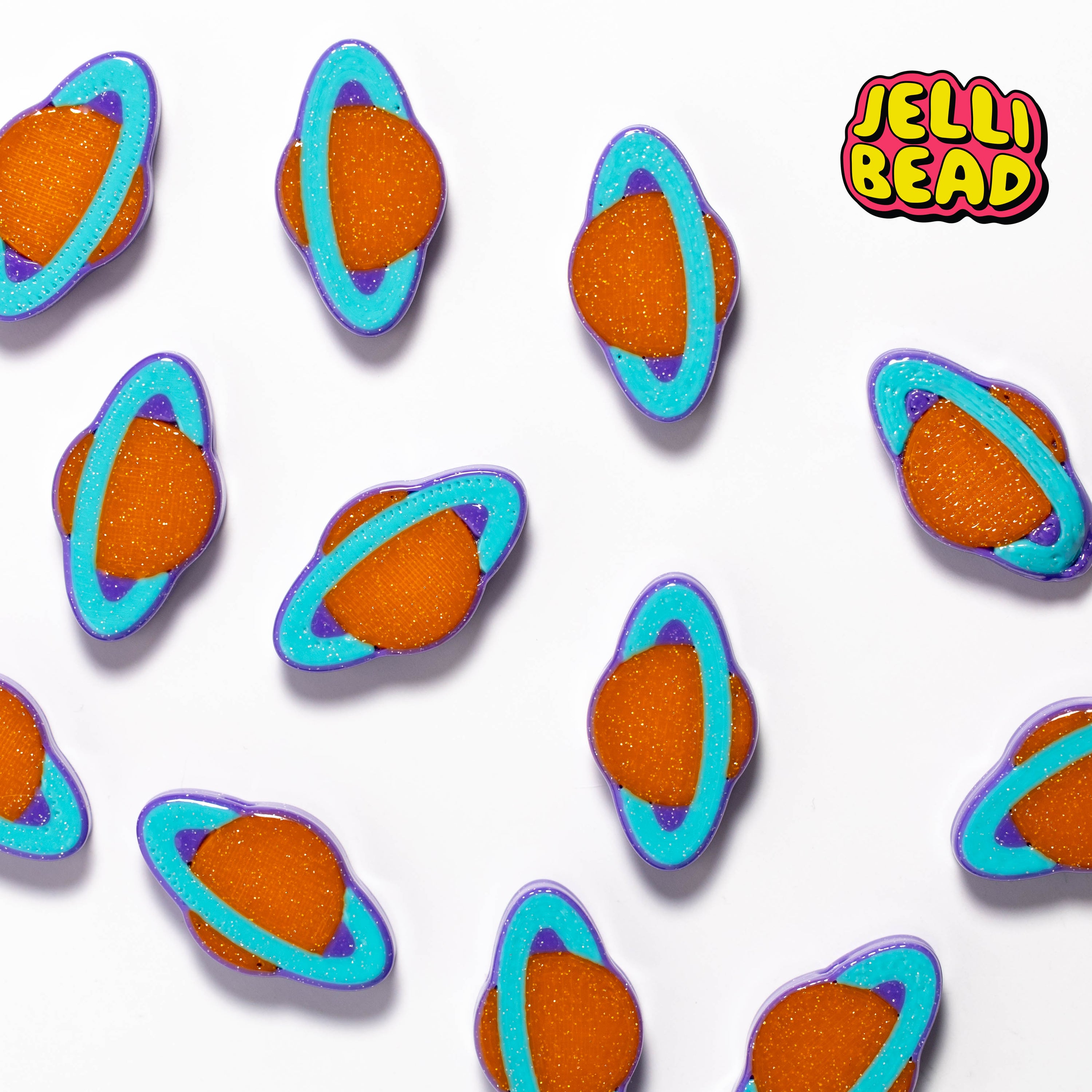 Glitter Saturn Beads