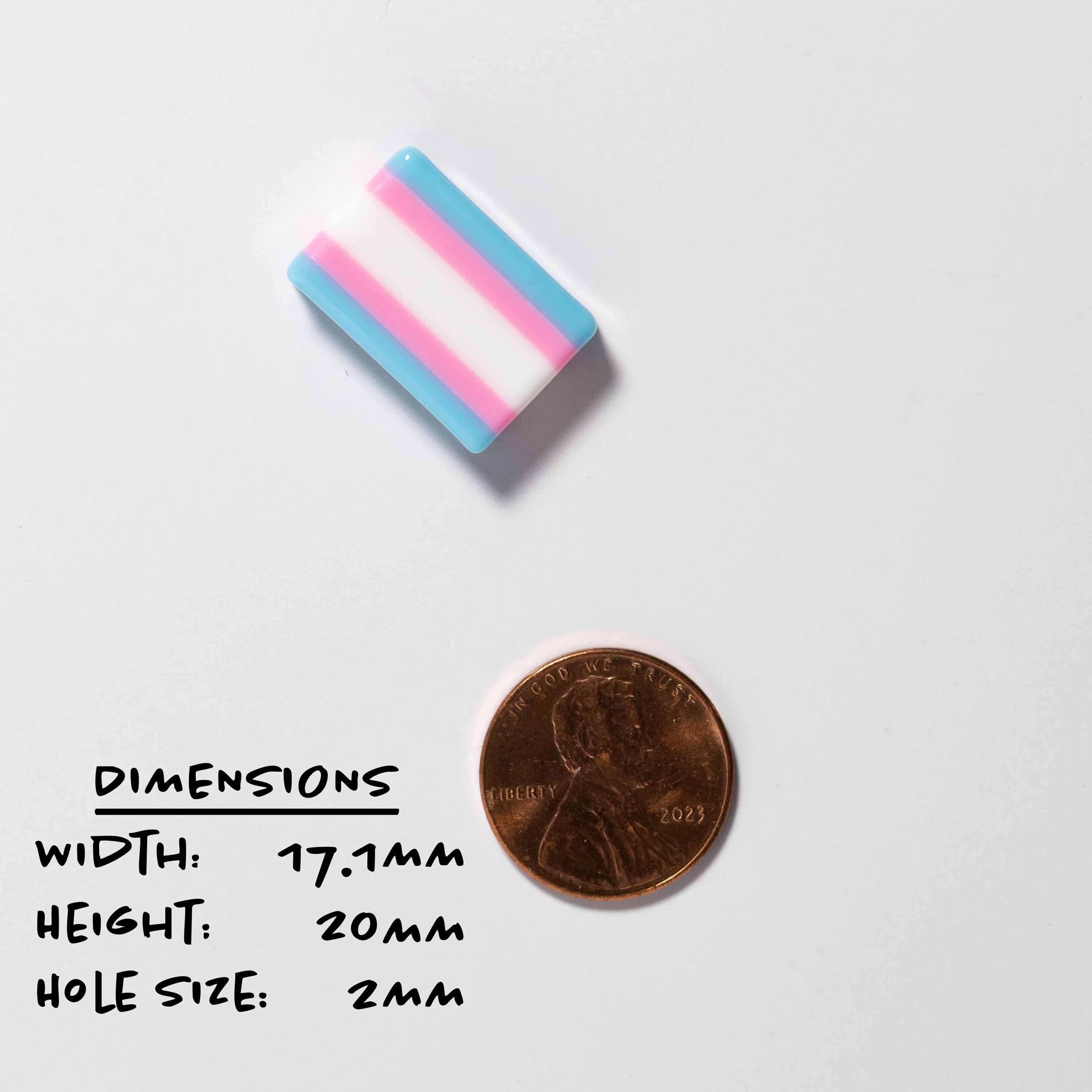 Trans Flag Beads