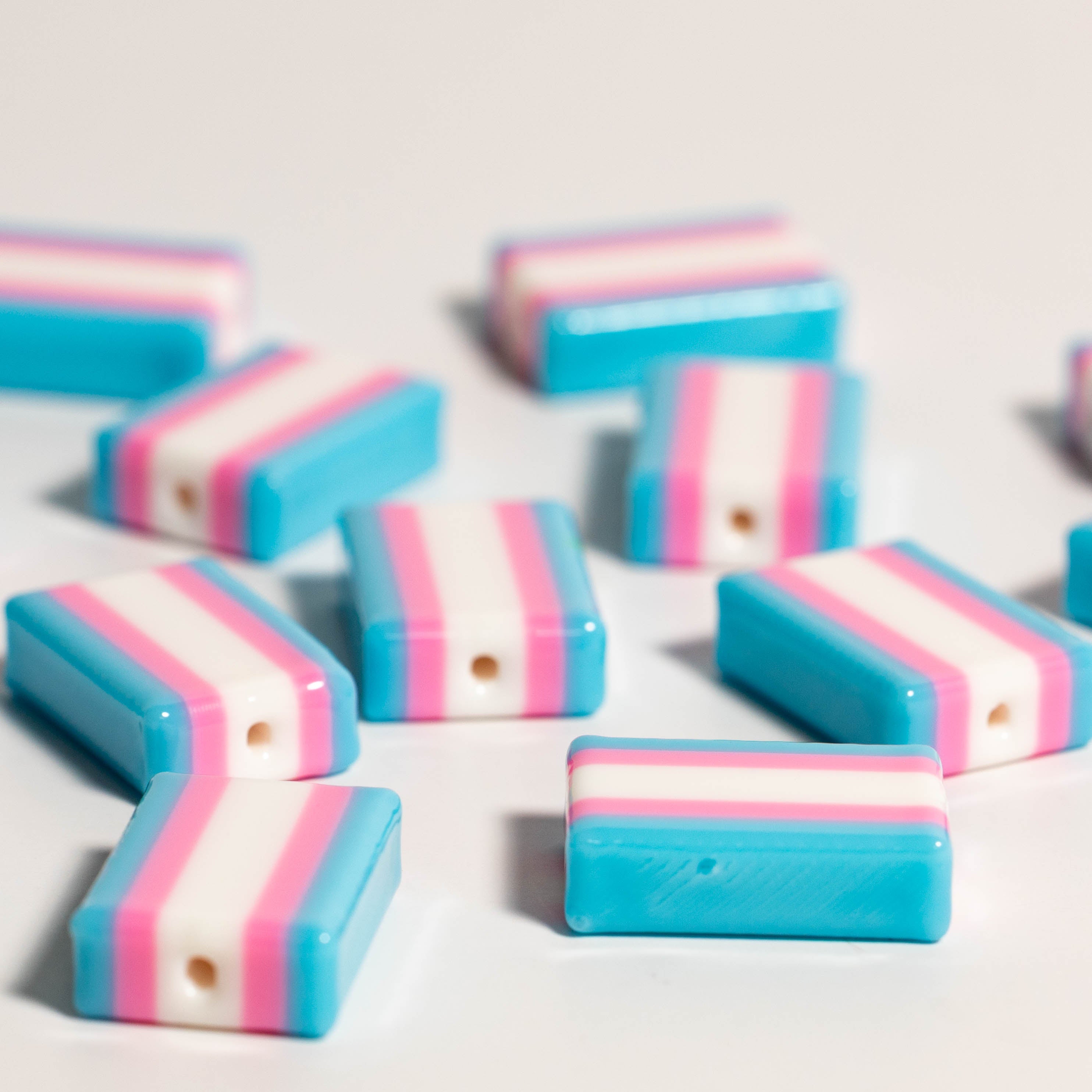 Trans Flag Beads
