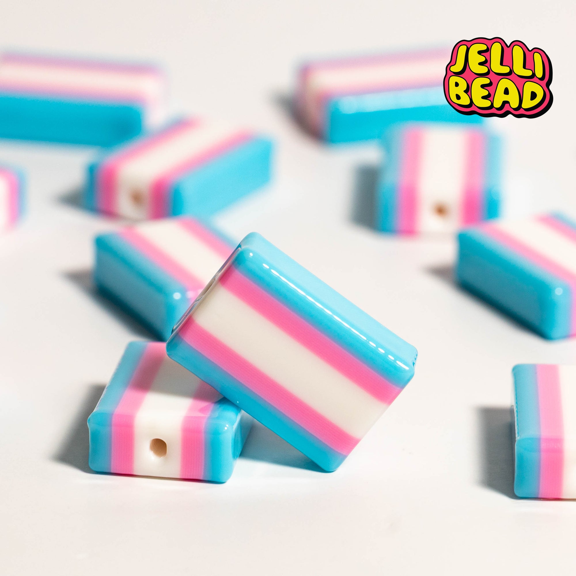 Trans Flag Beads
