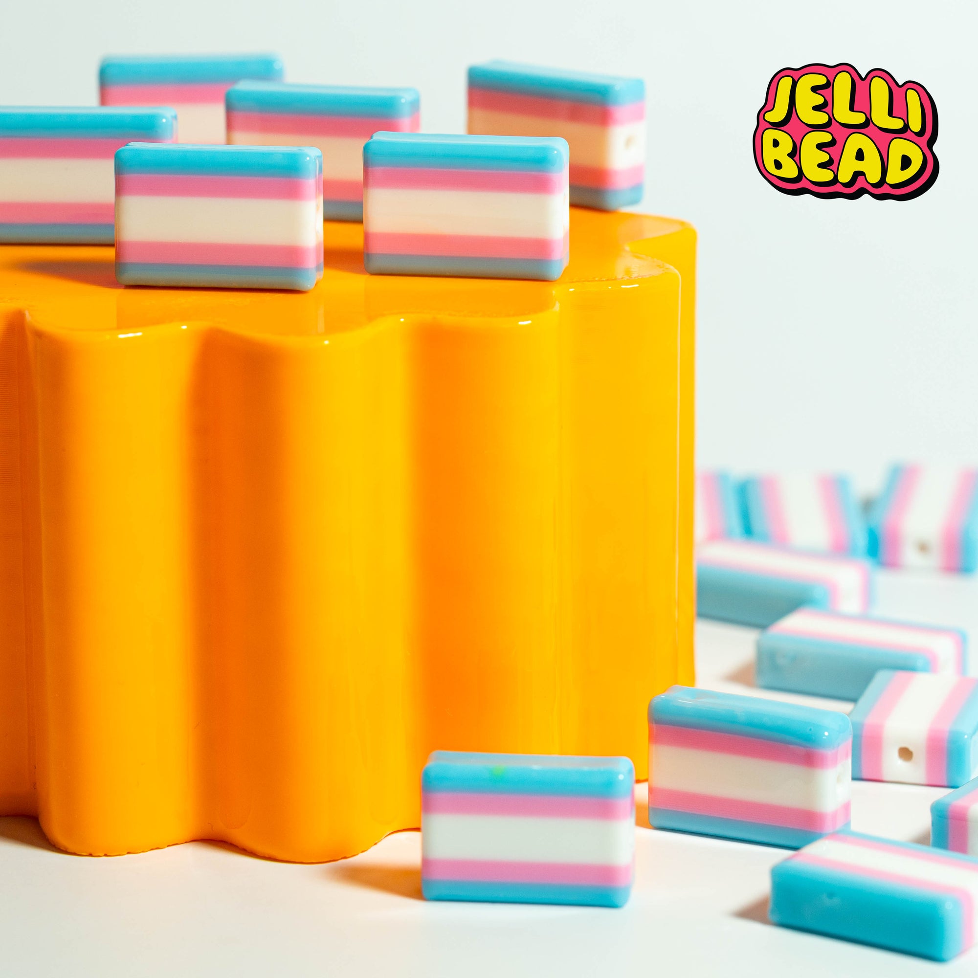 Trans Flag Beads