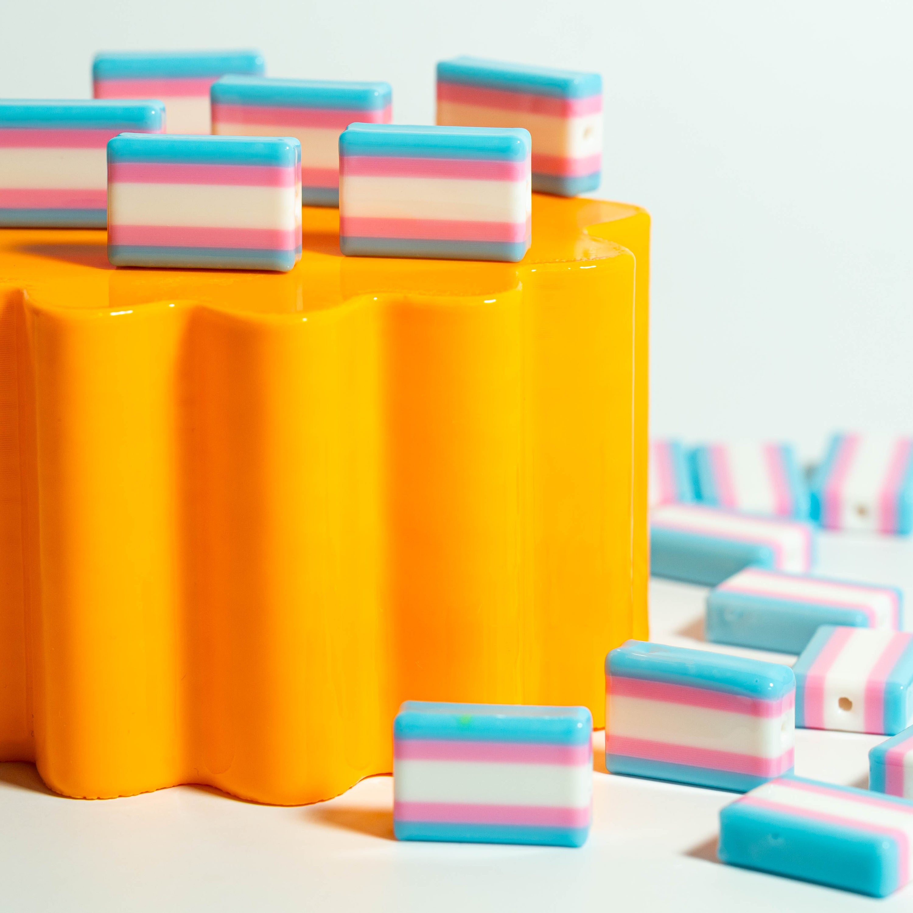 Trans Flag Beads