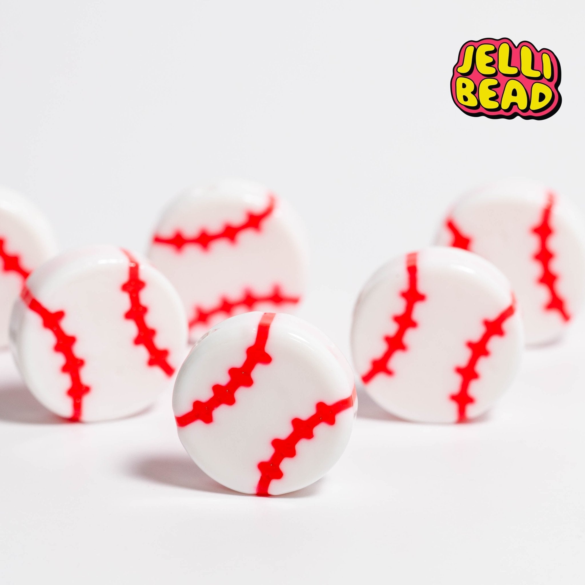 Baseball Beads - Jelli Bead Kandi Beads