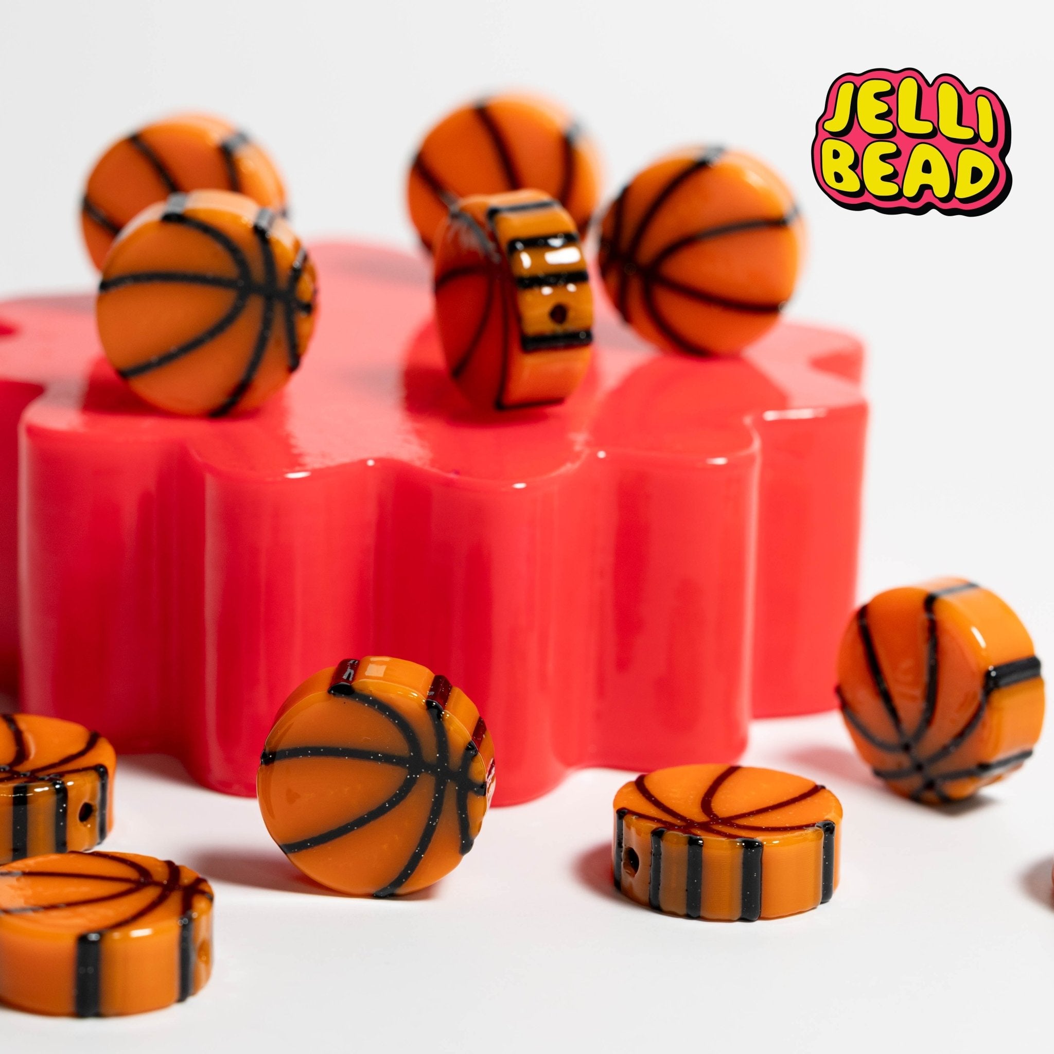 Basketball Beads - Jelli Bead Kandi Beads