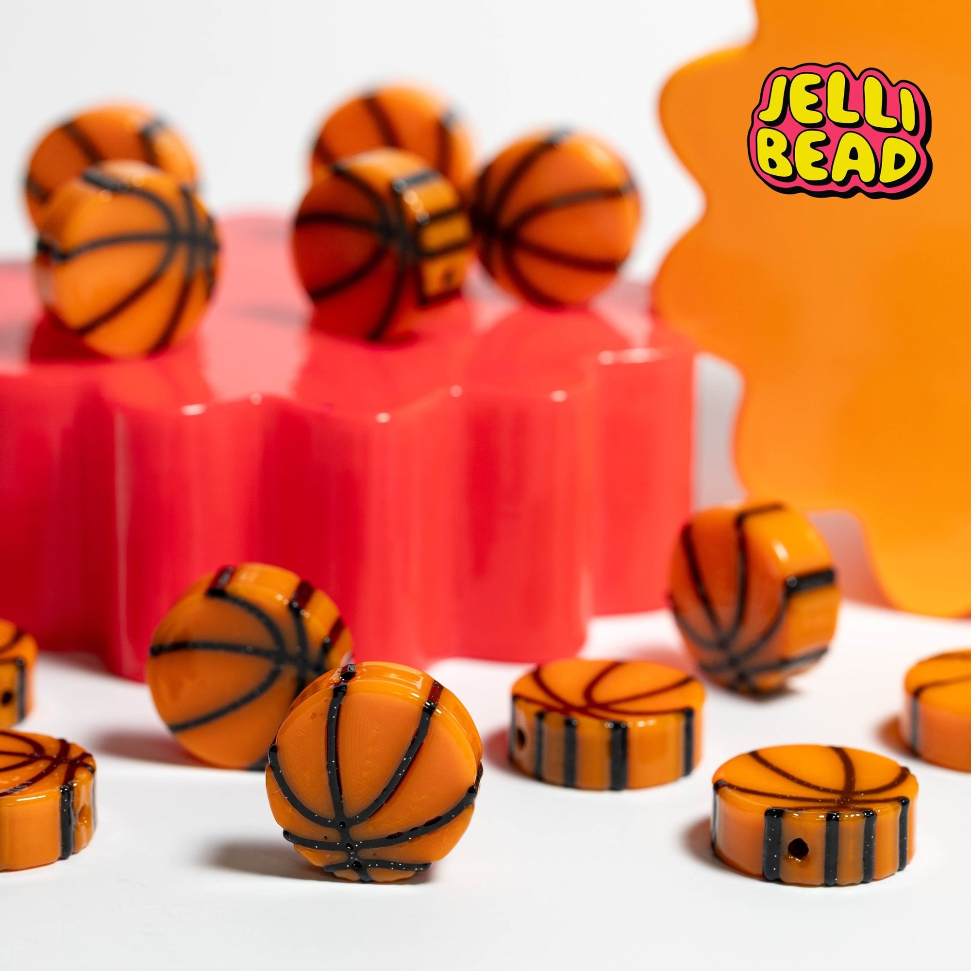 Basketball Beads - Jelli Bead Kandi Beads