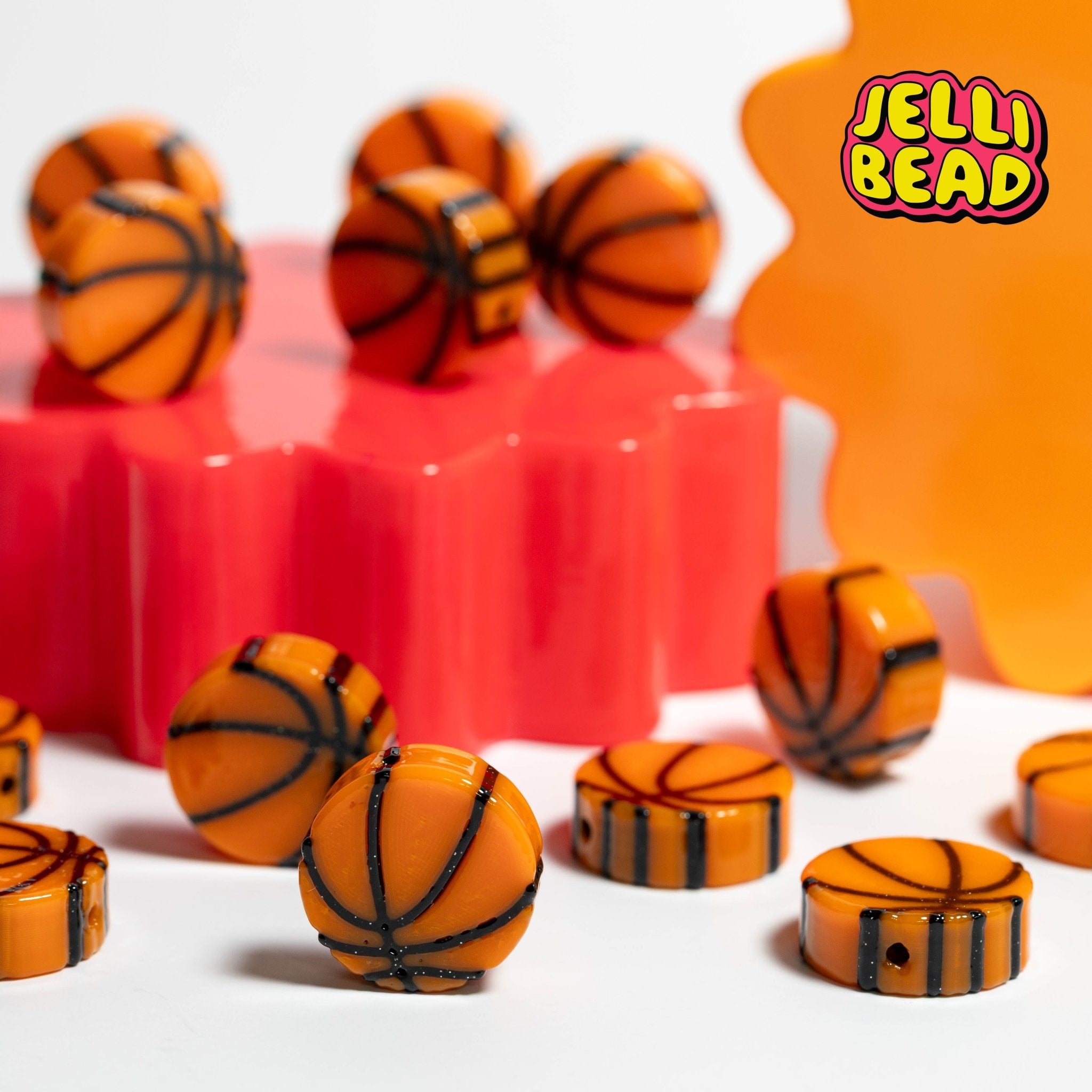 Basketball Beads - Jelli Bead Kandi Beads