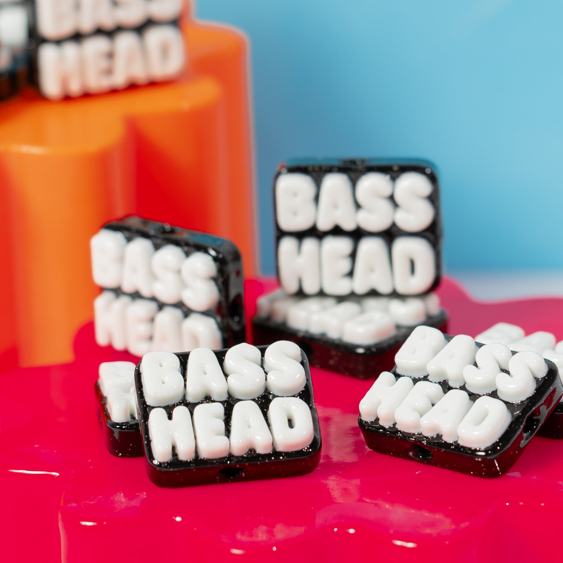 "Bass Head" Beads - Jelli Bead Kandi Beads