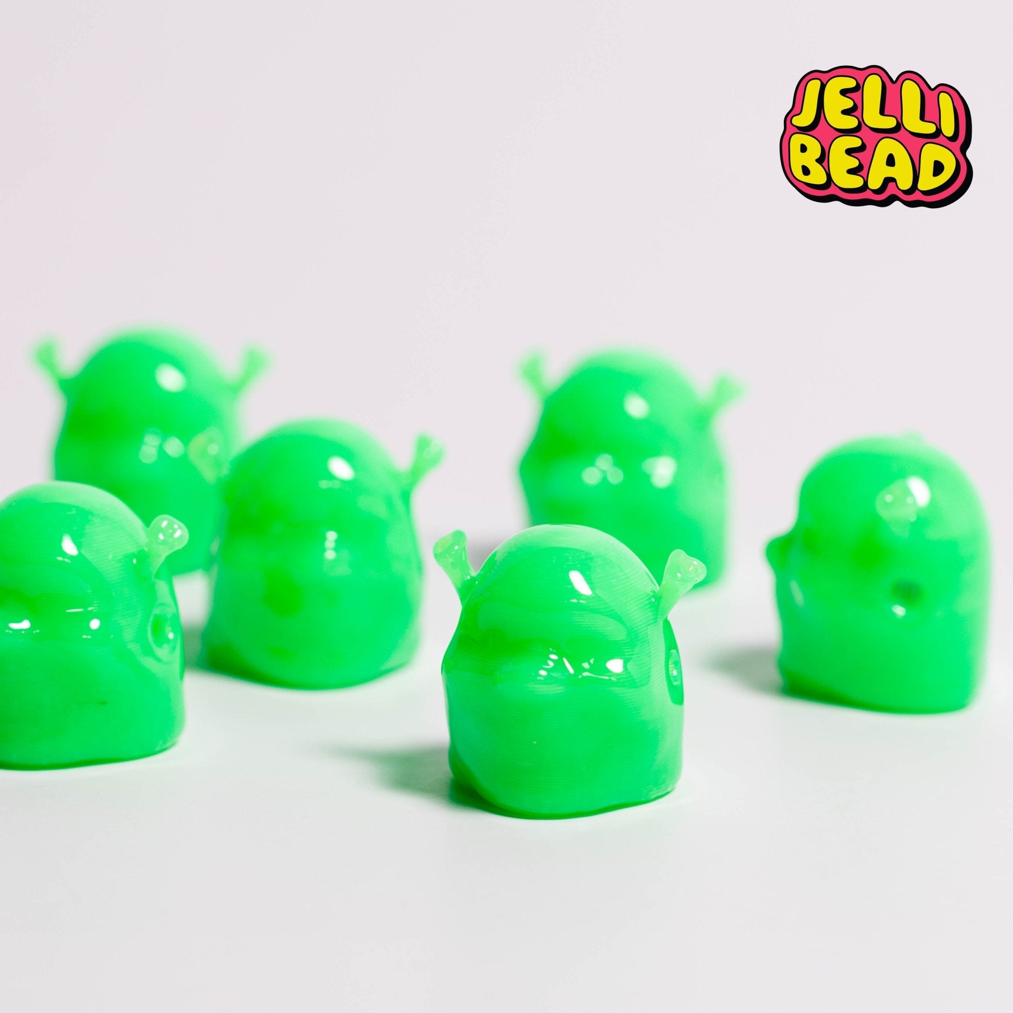 Blacklight Shrek Beads - Jelli Bead Kandi Beads