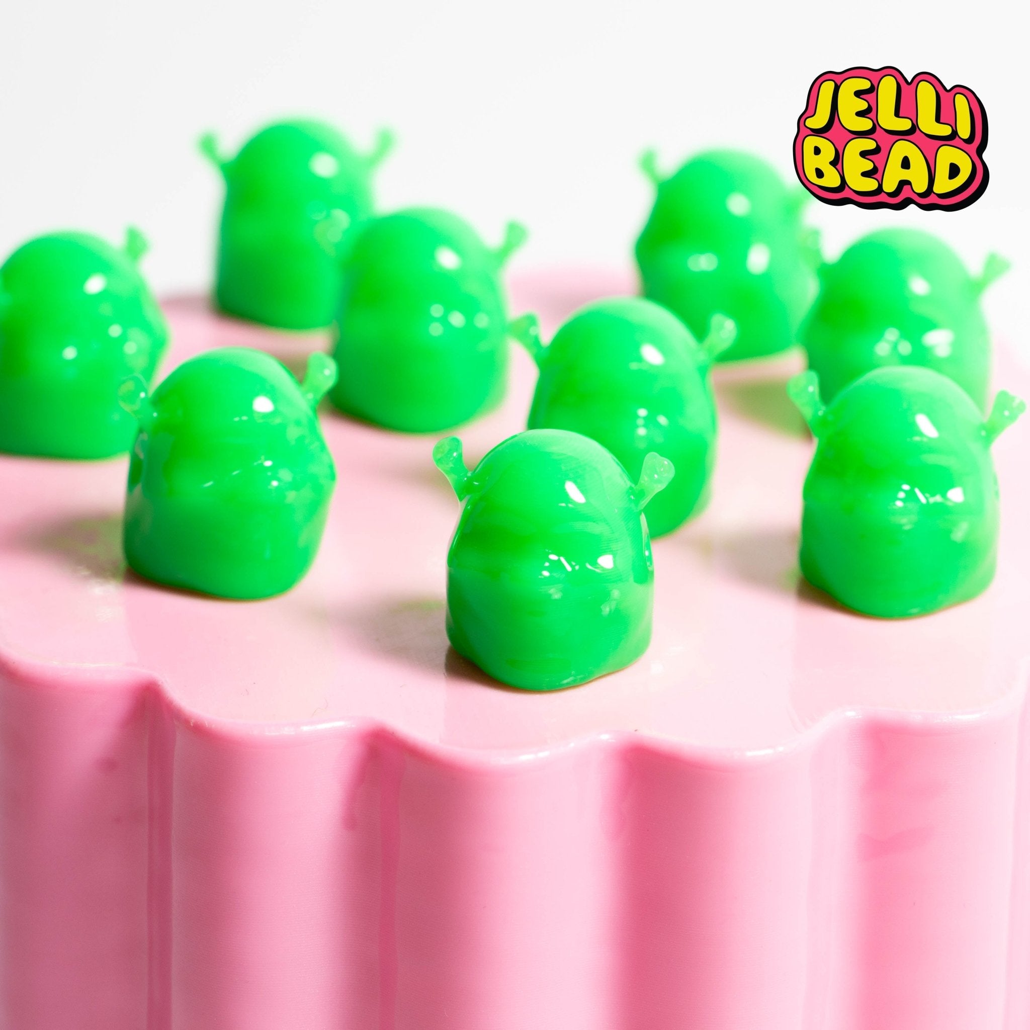 Blacklight Shrek Beads - Jelli Bead Kandi Beads