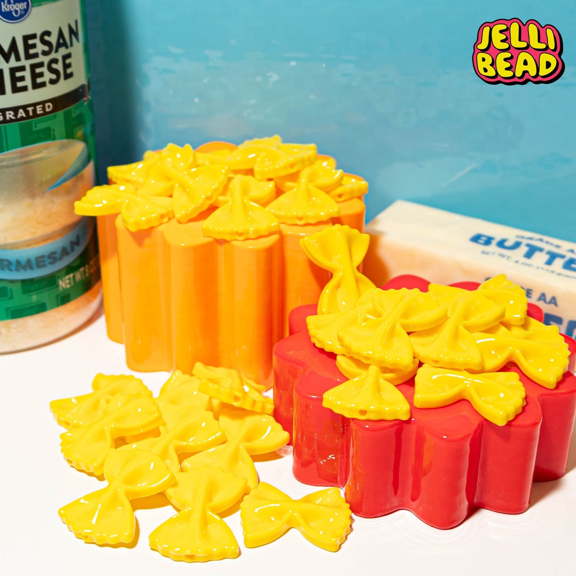 Bowtie Pasta Beads - Jelli Bead Kandi Beads