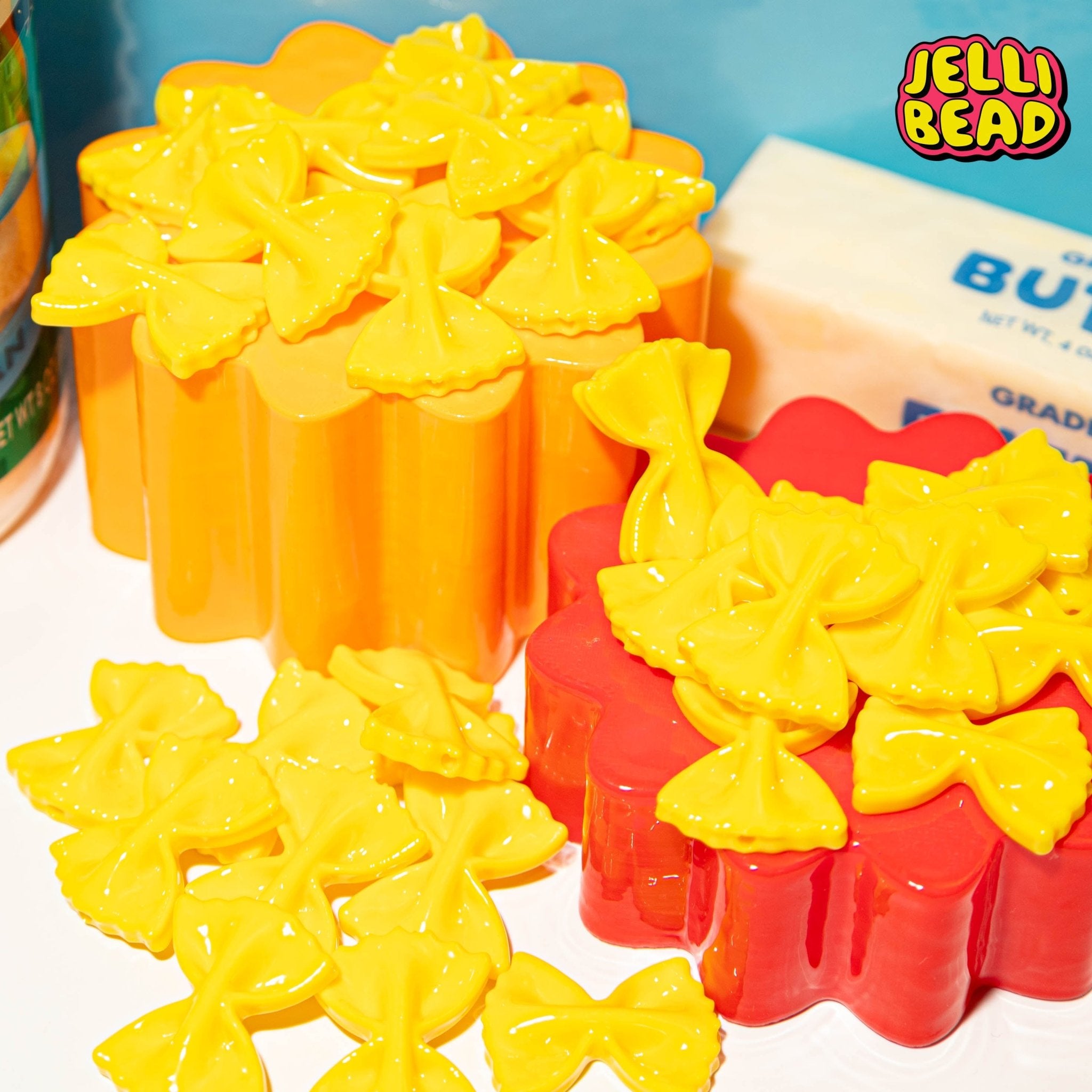 Bowtie Pasta Beads - Jelli Bead Kandi Beads