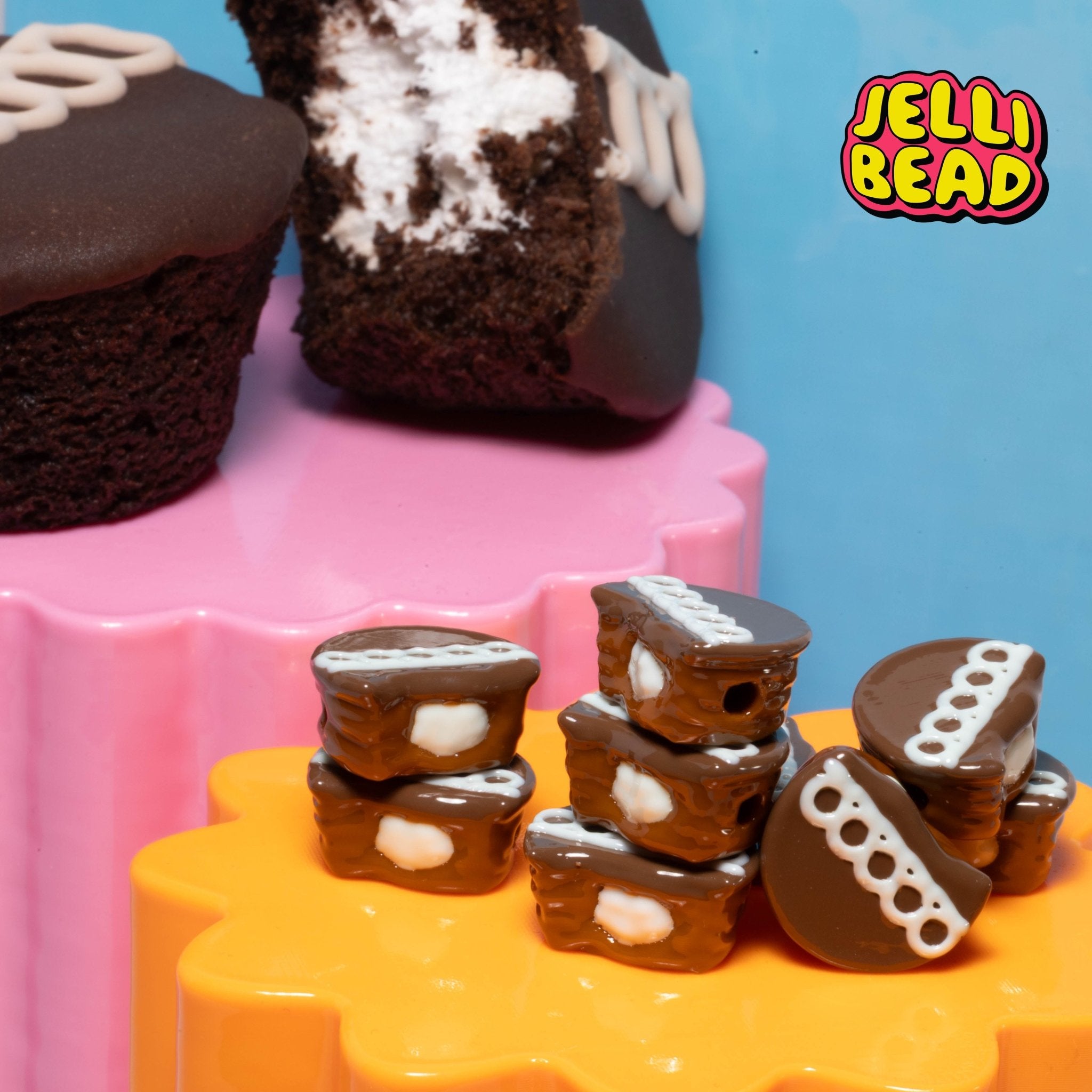 Chocolate Cupcake Beads - Jelli Bead Kandi Beads