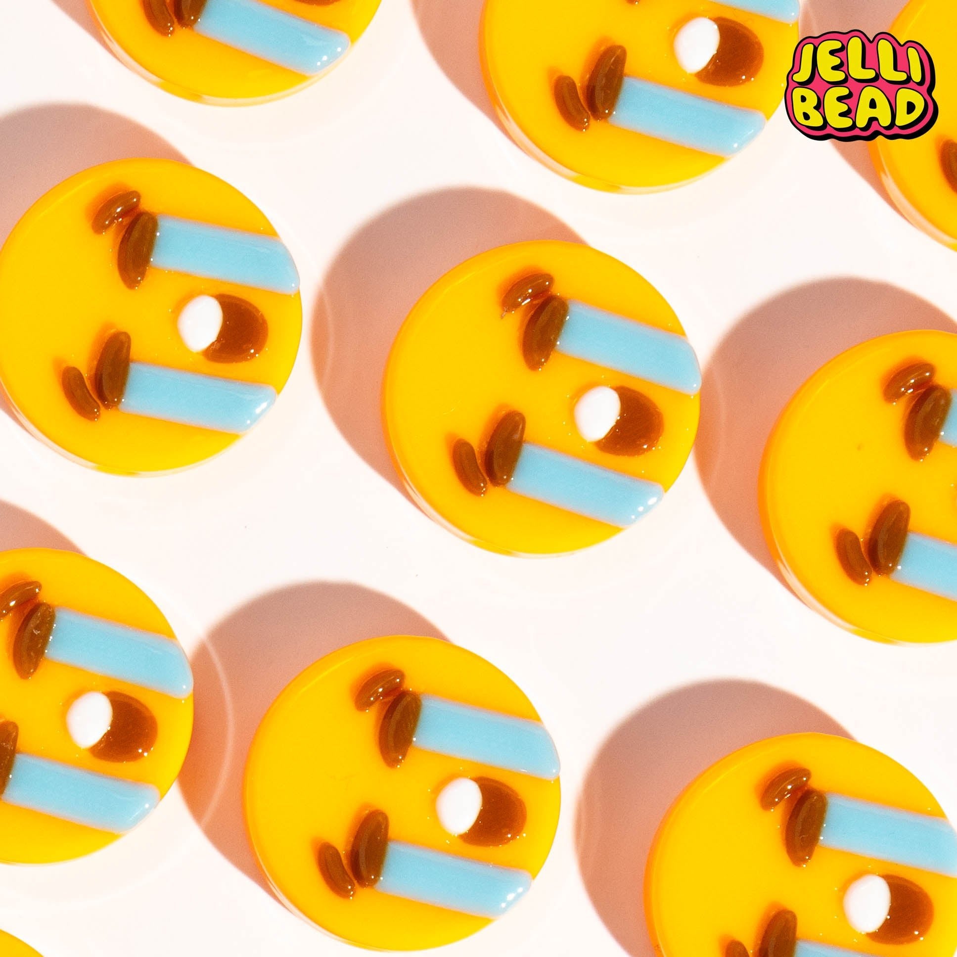 Crying Emoji Beads - Jelli Bead Kandi Beads