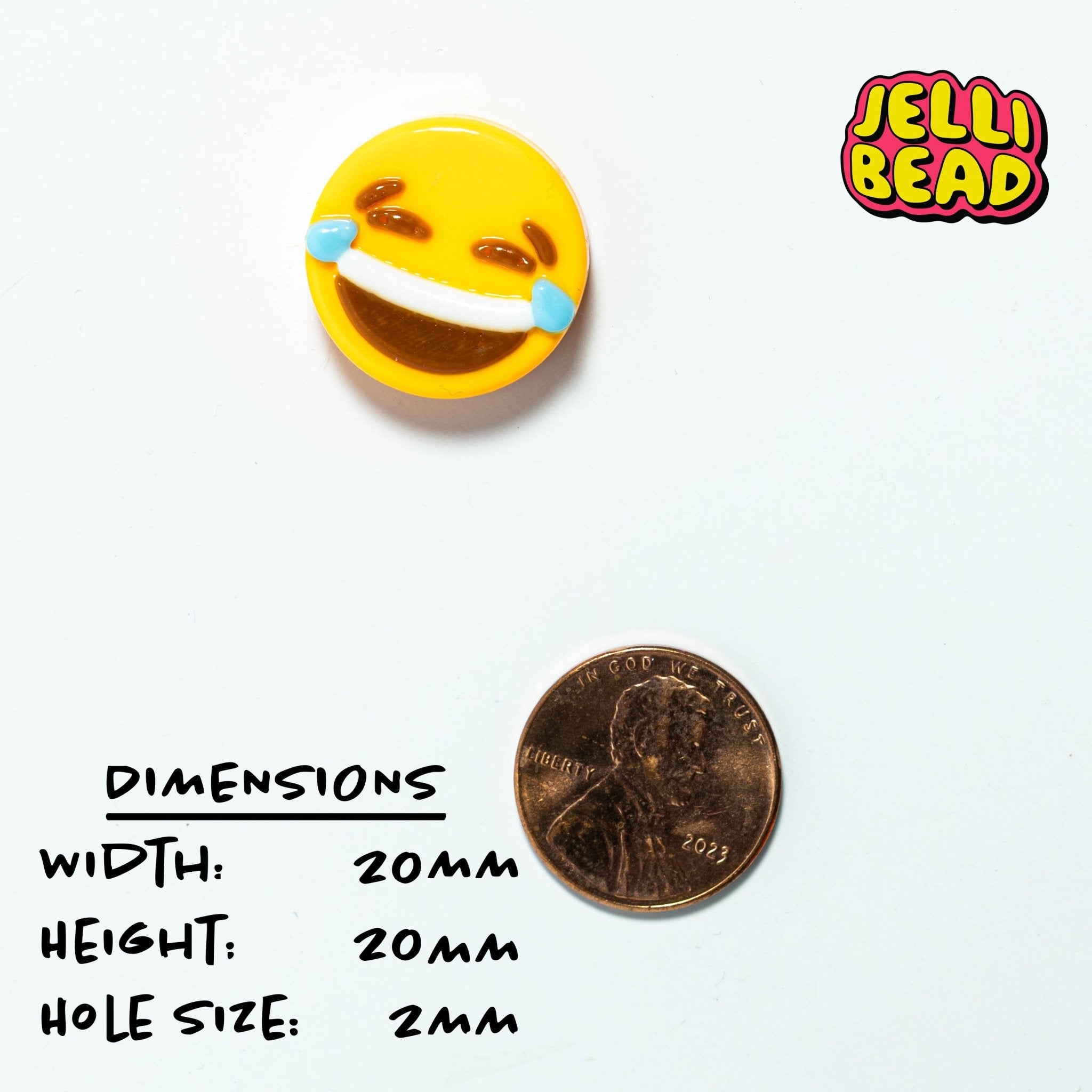 Crying Laughing Emoji Beads - Jelli Bead Kandi Beads