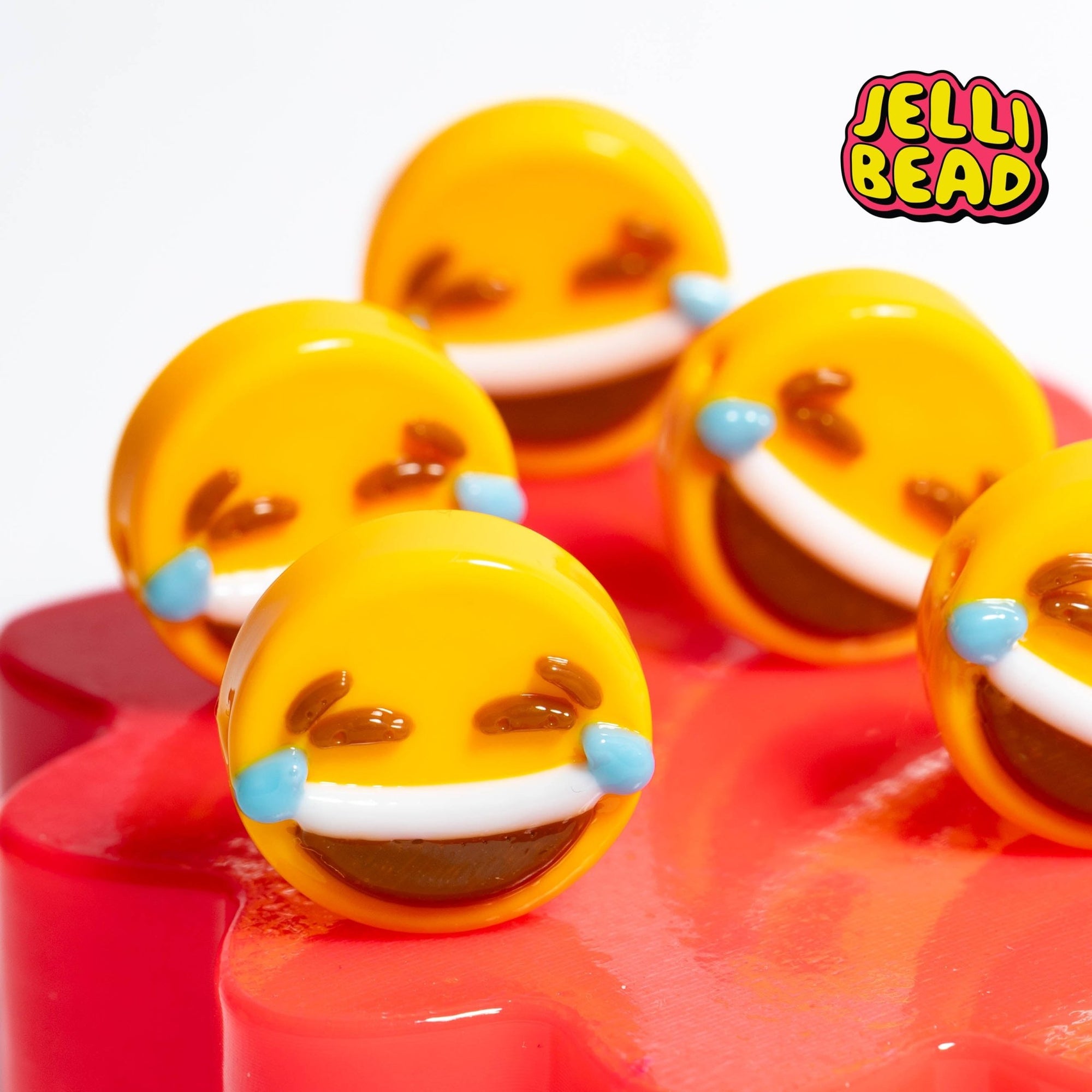 Crying Laughing Emoji Beads - Jelli Bead Kandi Beads