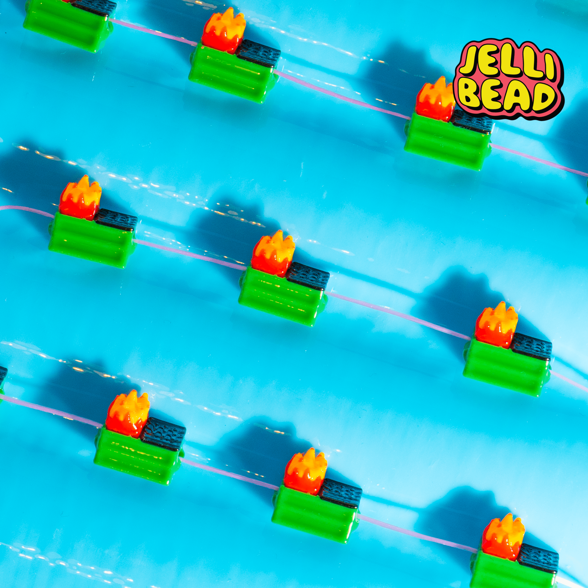 Dumpster Fire Beads - Jelli Bead Kandi Beads