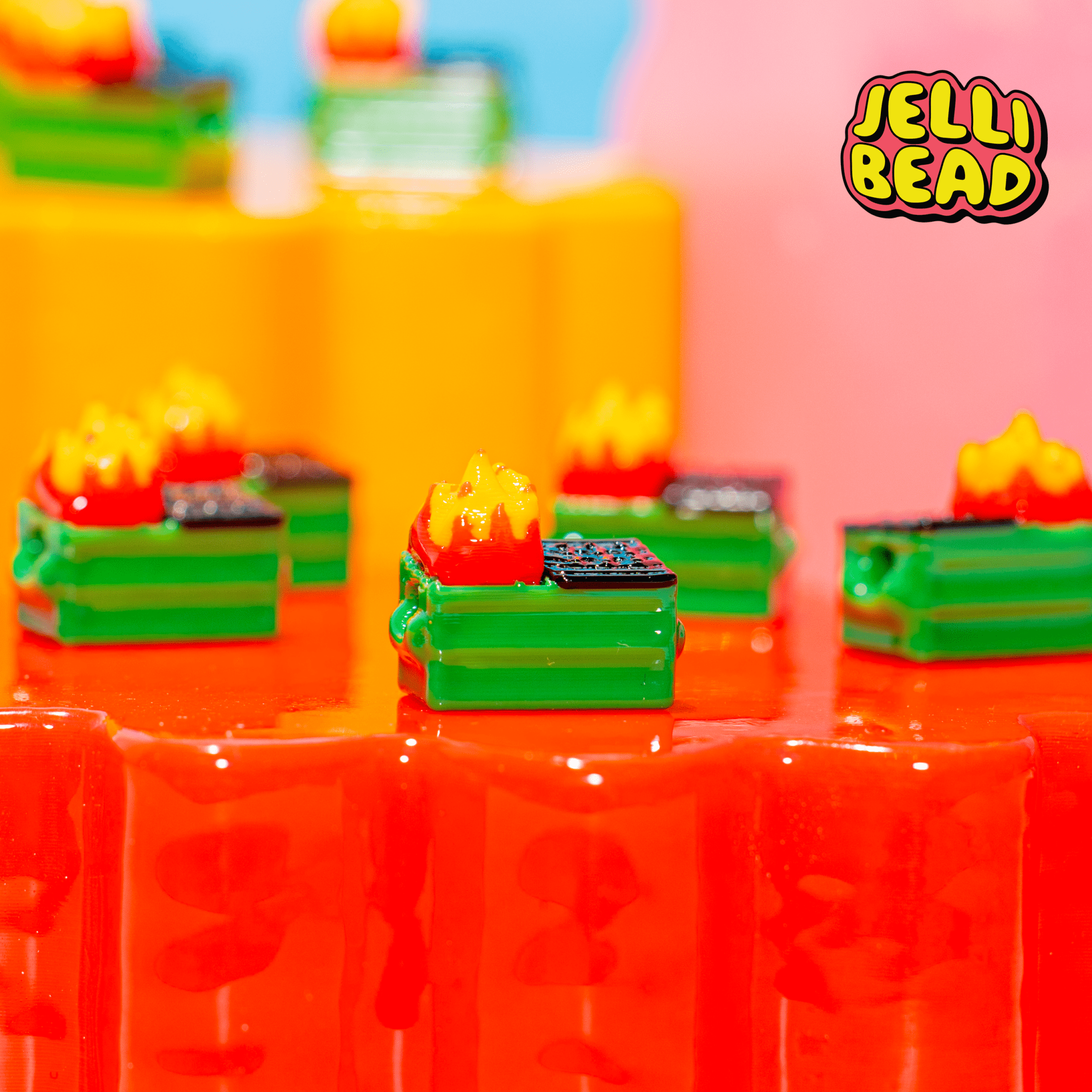 Dumpster Fire Beads - Jelli Bead Kandi Beads