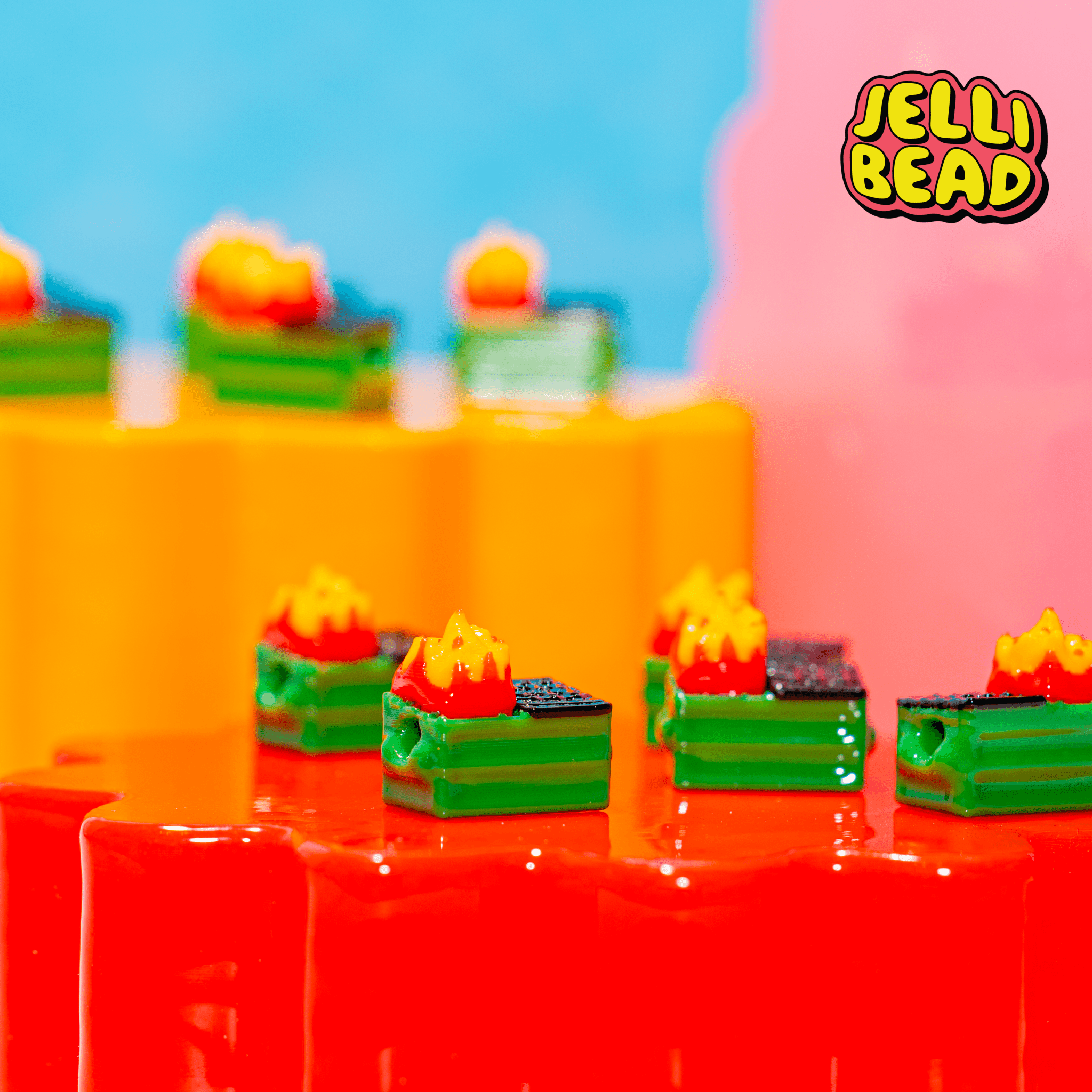 Dumpster Fire Beads - Jelli Bead Kandi Beads