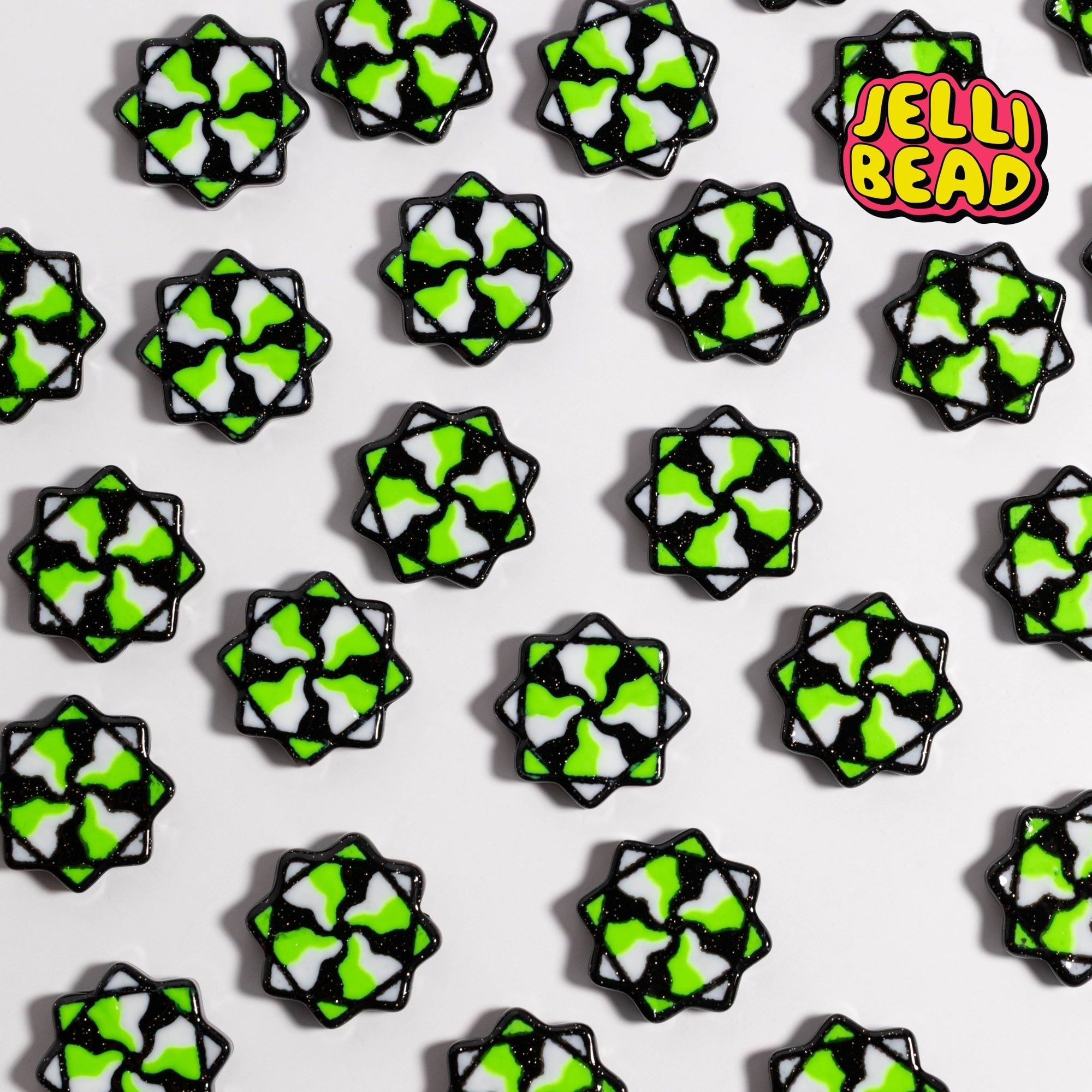 Flow Star Beads (JB x yourpixiedreamghoul) - Jelli Bead Kandi Beads