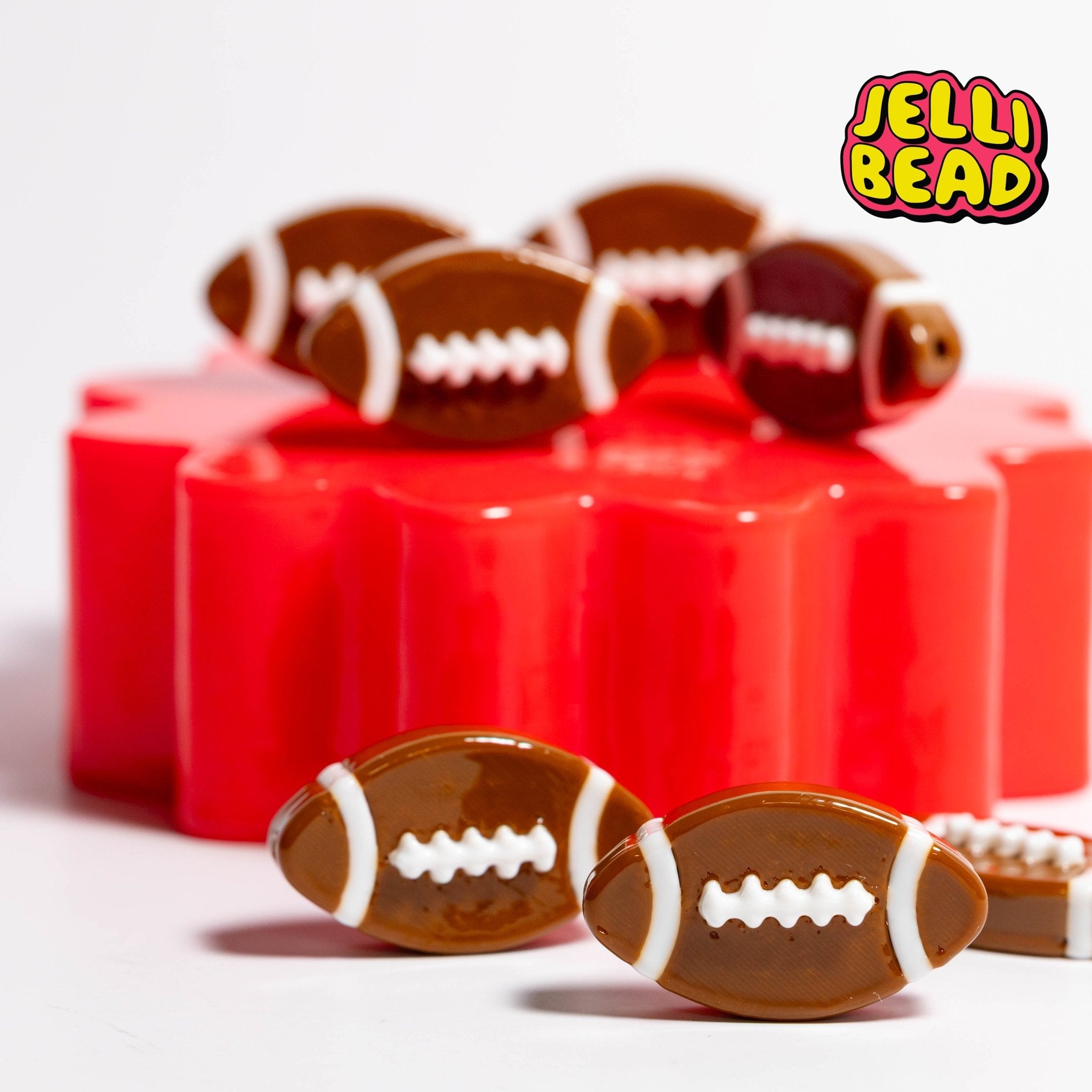 Football Beads - Jelli Bead Kandi Beads