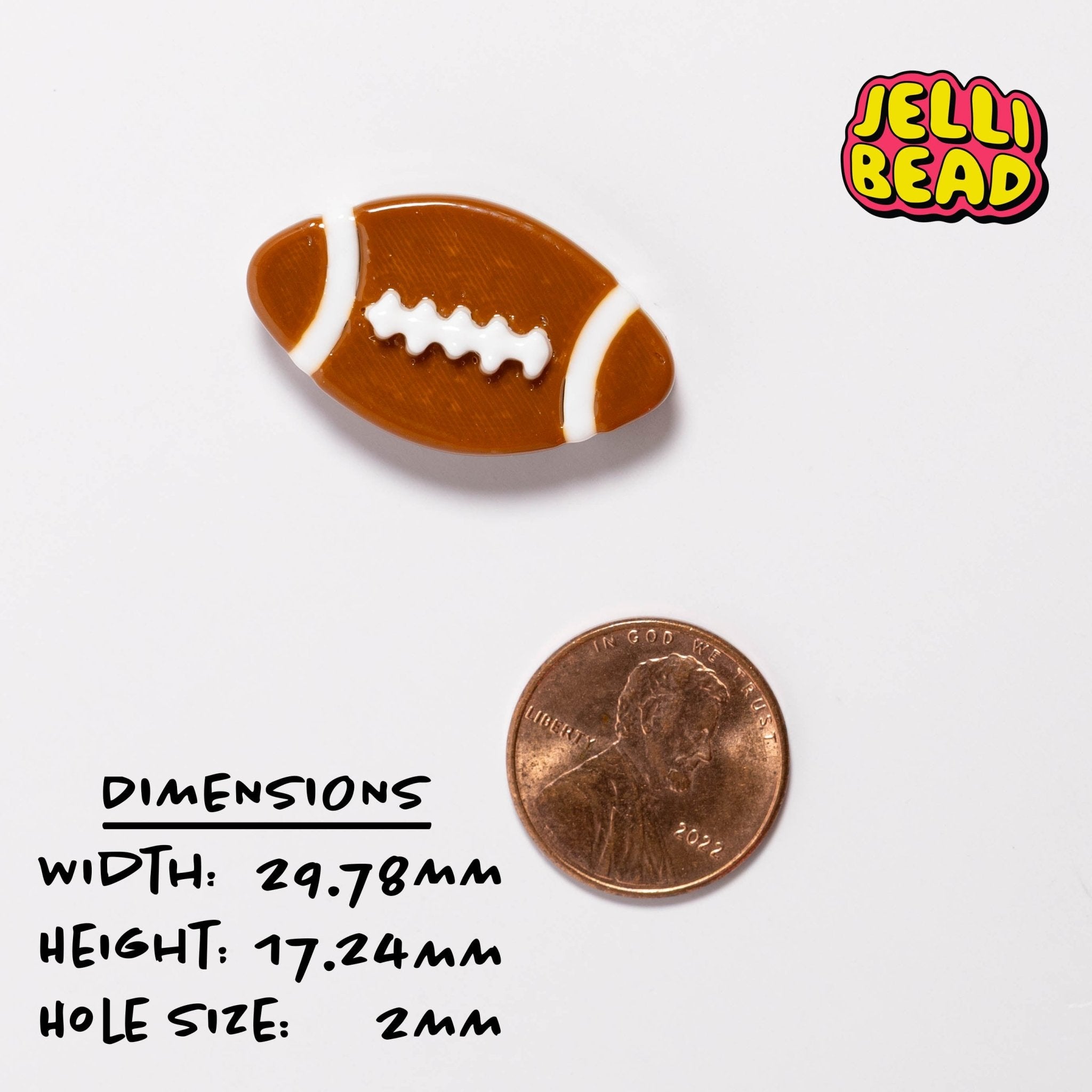 Football Beads - Jelli Bead Kandi Beads