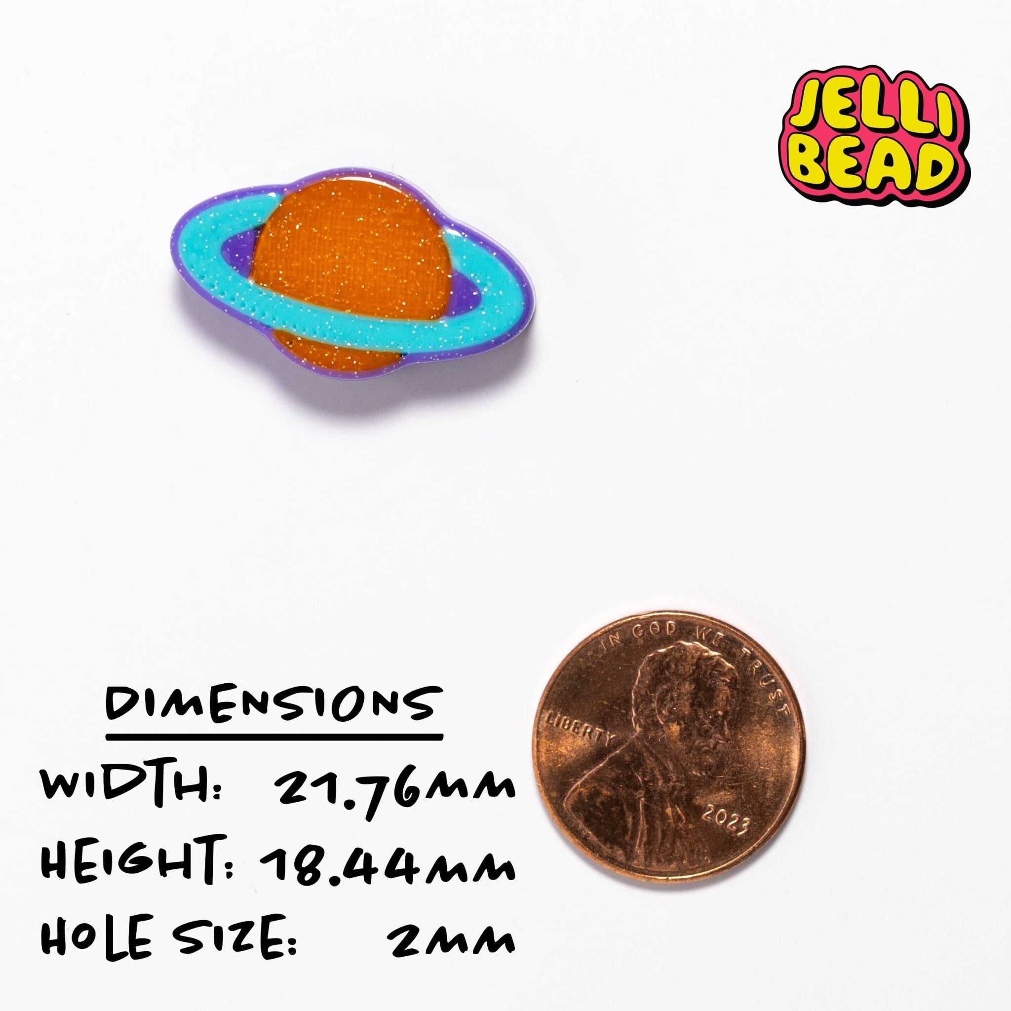 Glitter Saturn Beads - Jelli Bead Kandi Beads