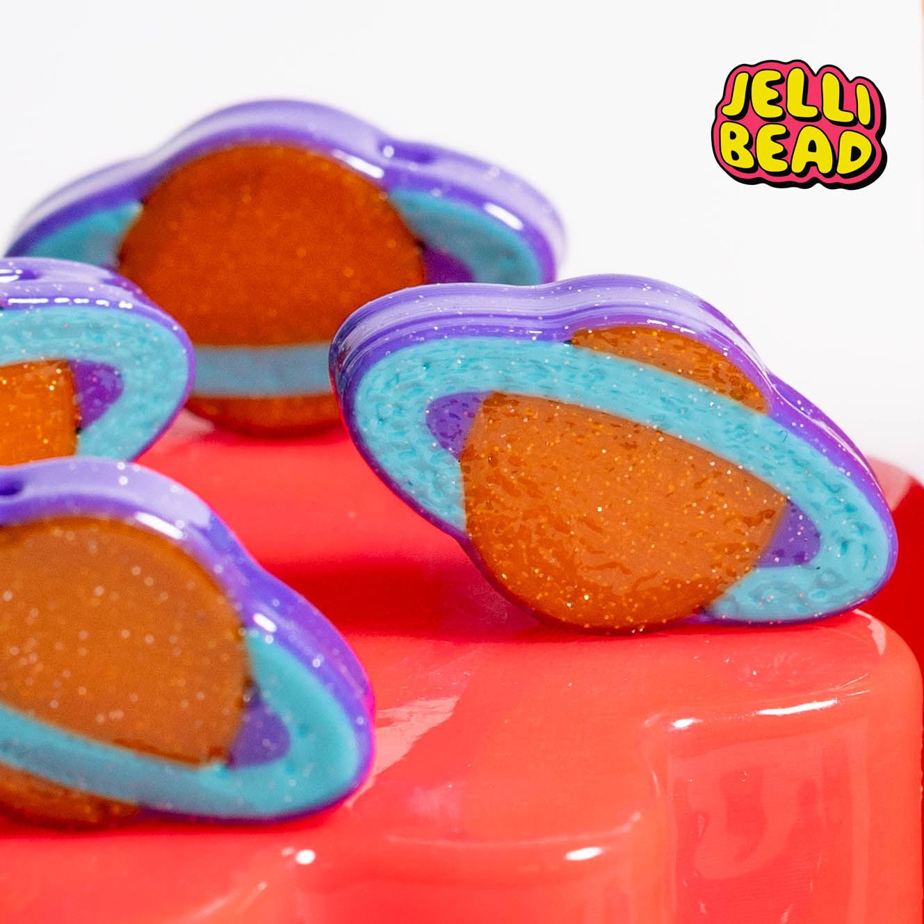 Glitter Saturn Beads - Jelli Bead Kandi Beads