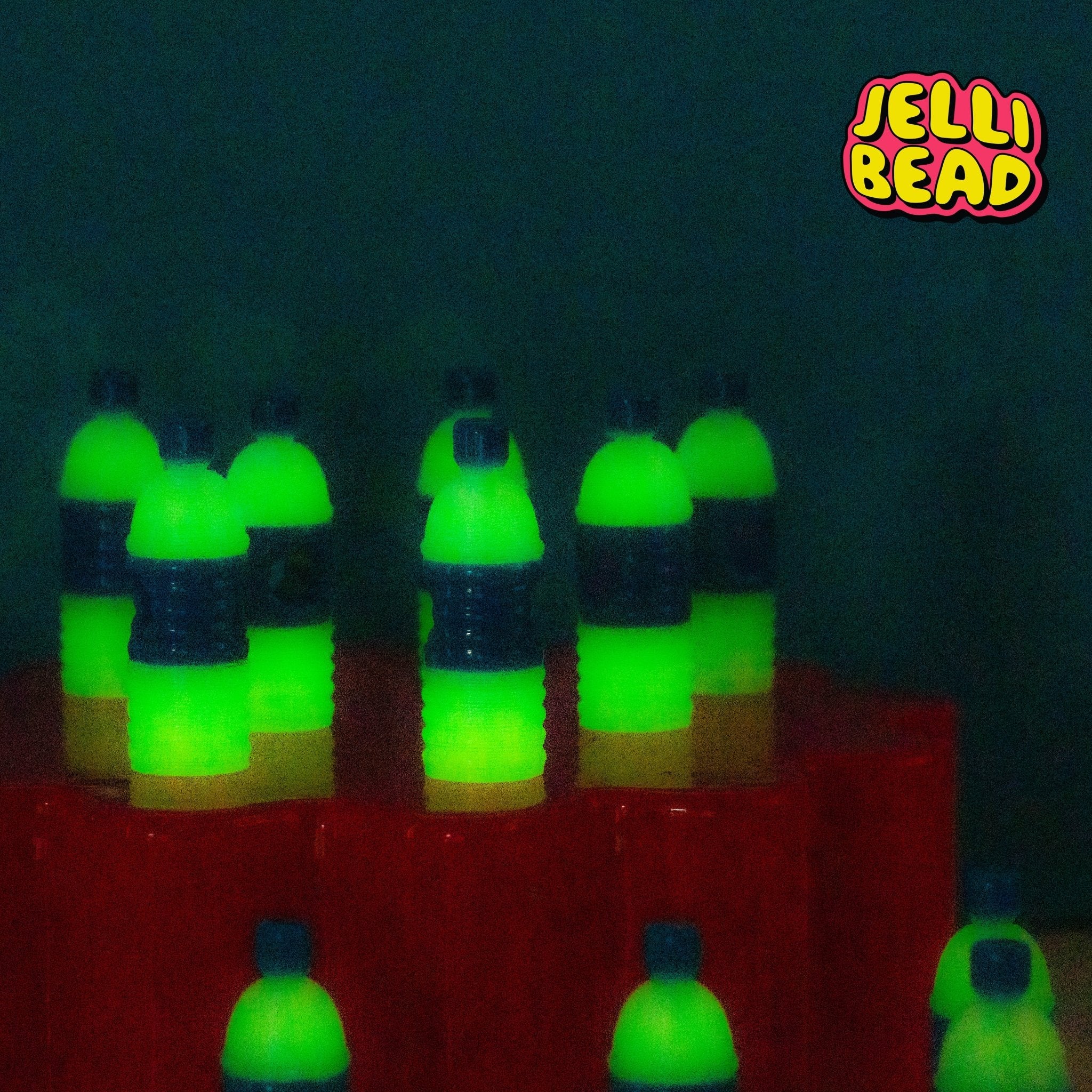 Glowing Water Bottle Beads - Jelli Bead Kandi Beads