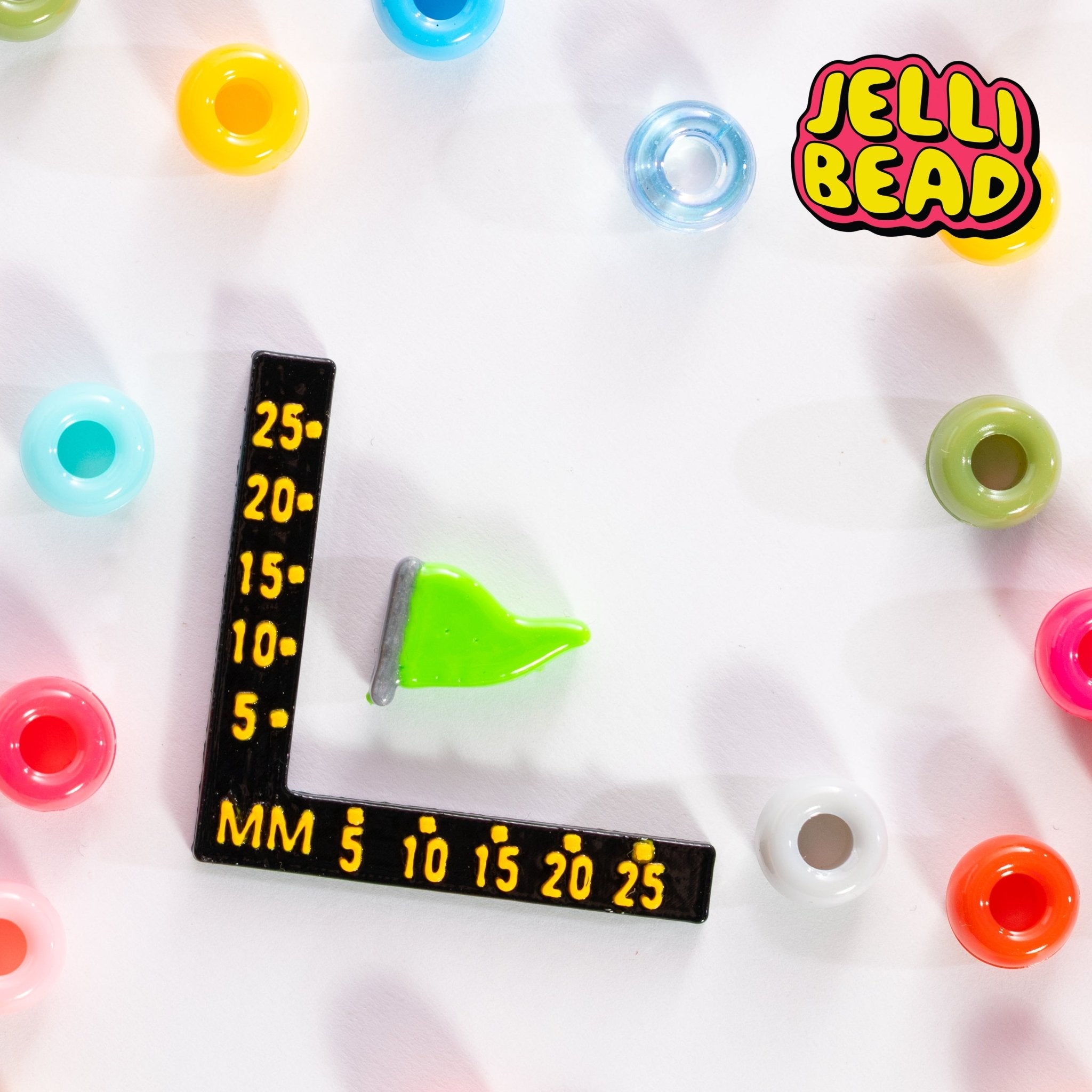 Green Flag Beads - Jelli Bead Kandi Beads