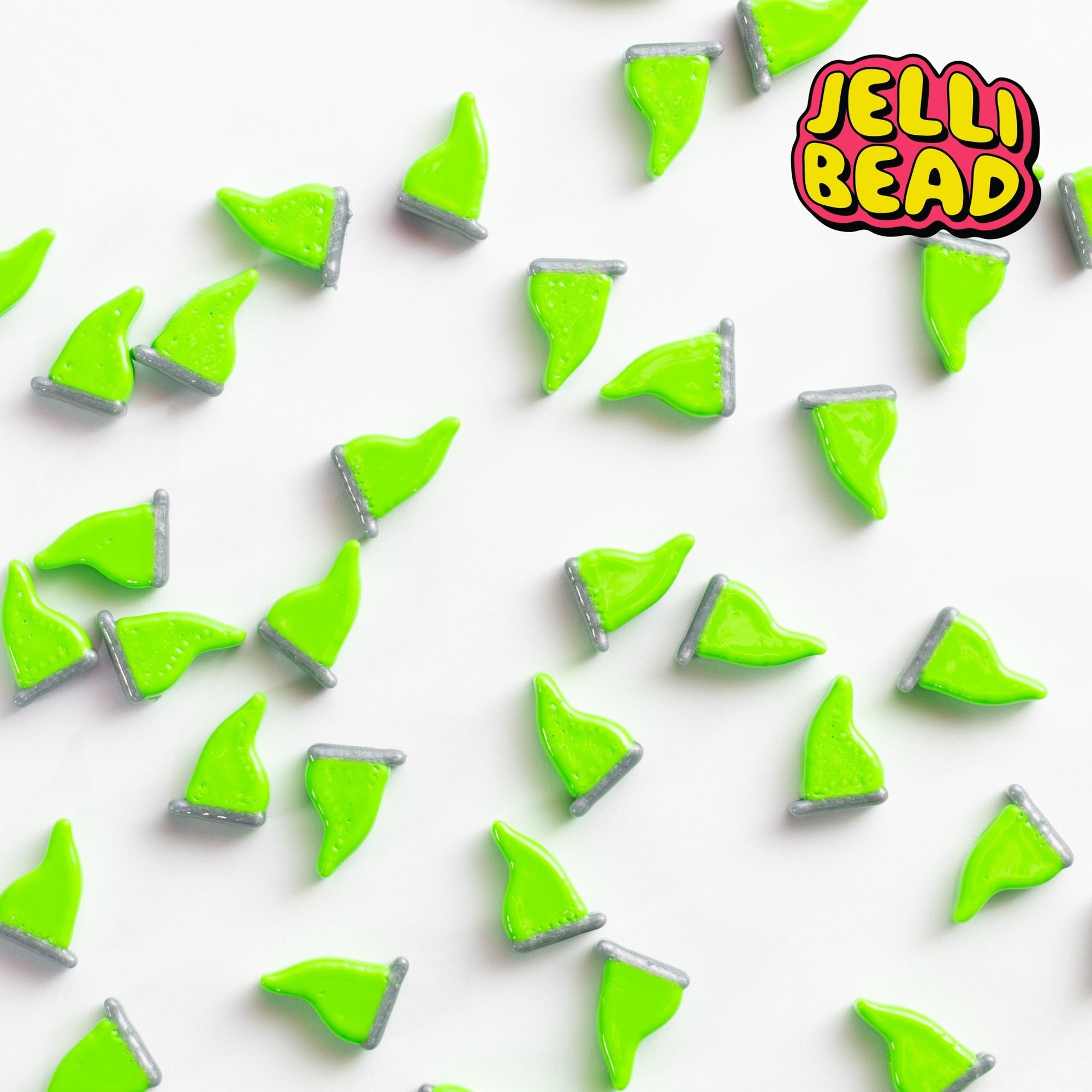 Green Flag Beads - Jelli Bead Kandi Beads