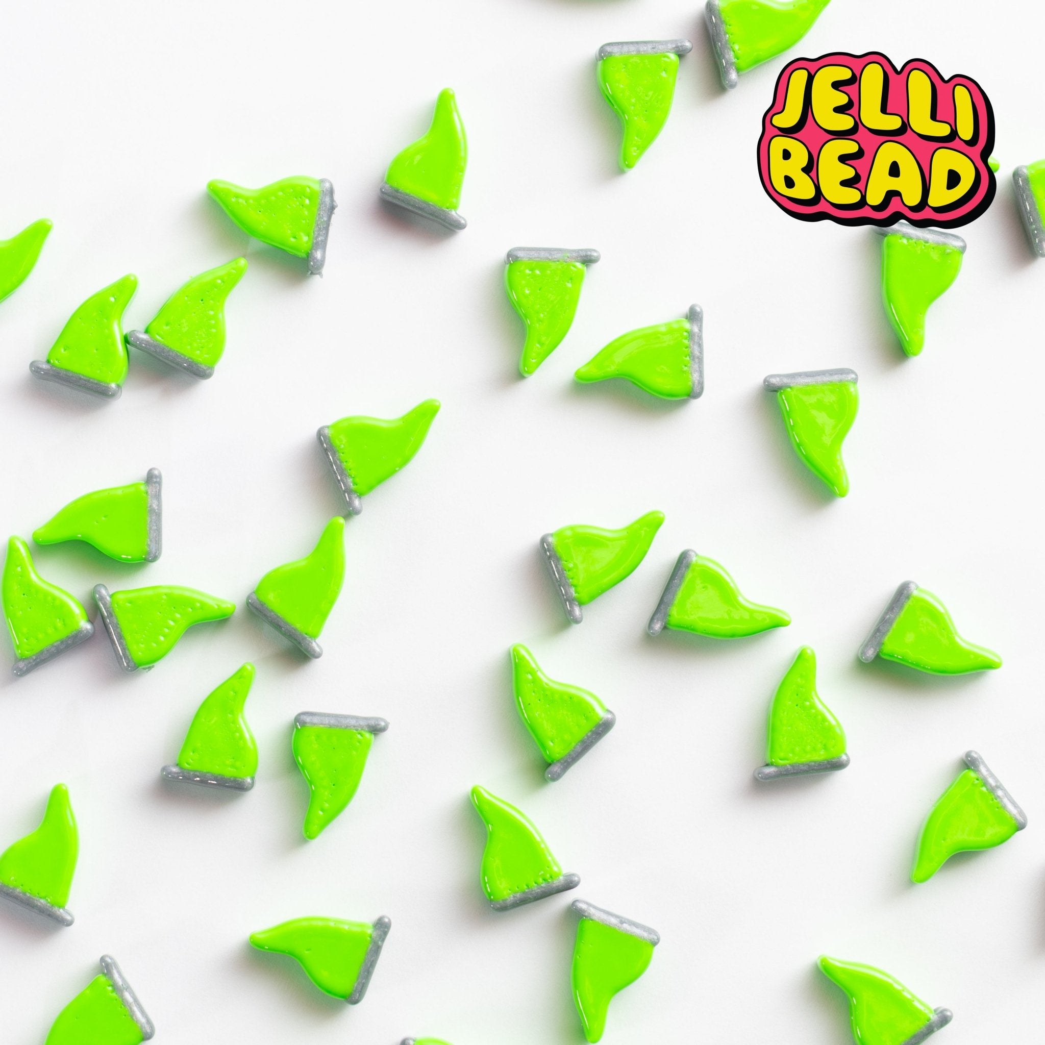 Green Flag Beads - Jelli Bead Kandi Beads