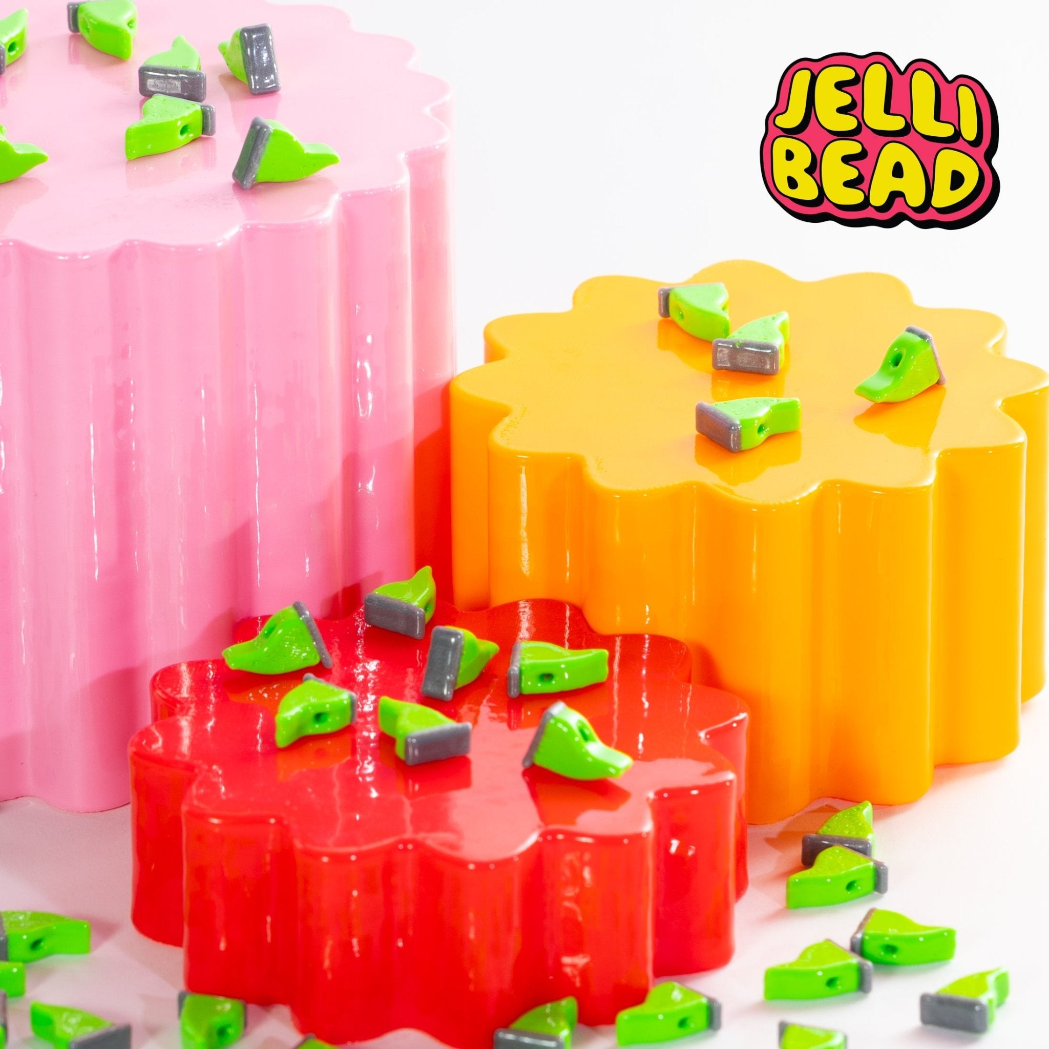 Green Flag Beads - Jelli Bead Kandi Beads