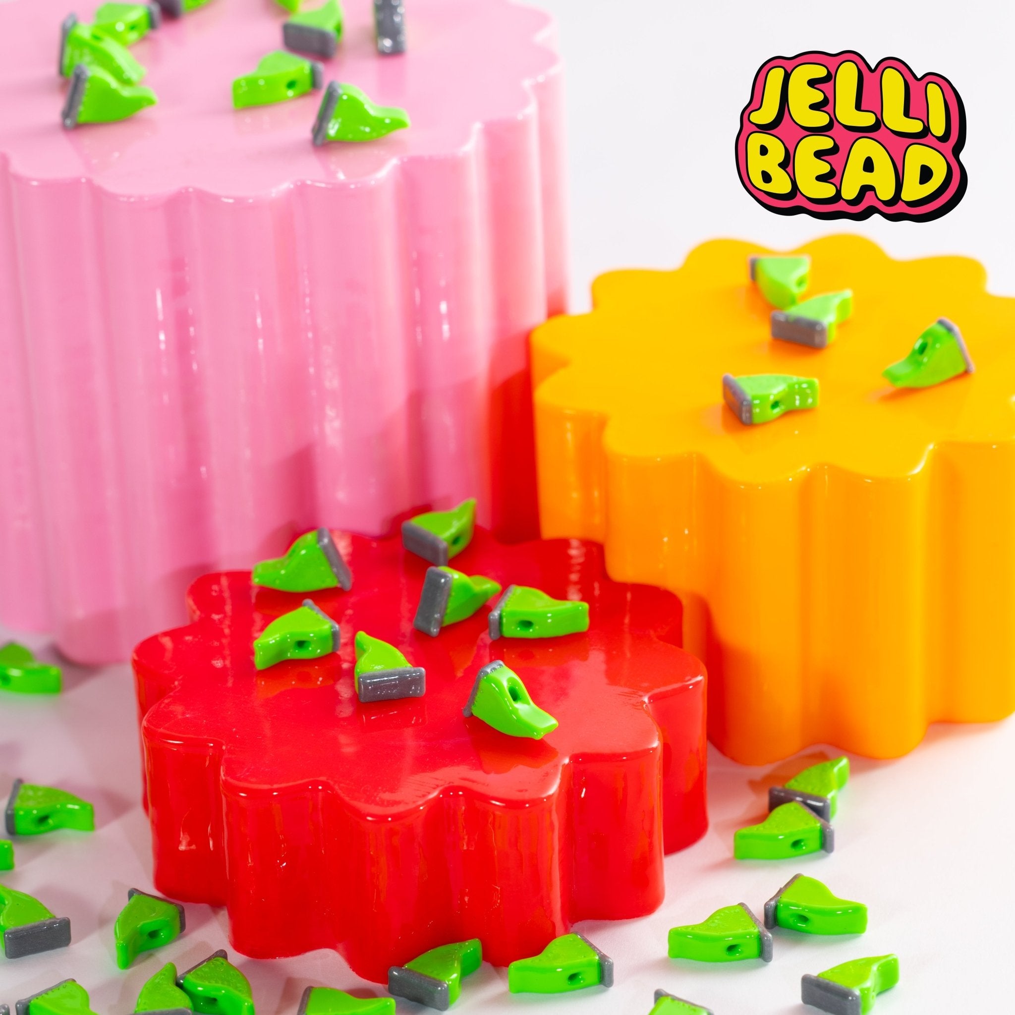 Green Flag Beads - Jelli Bead Kandi Beads