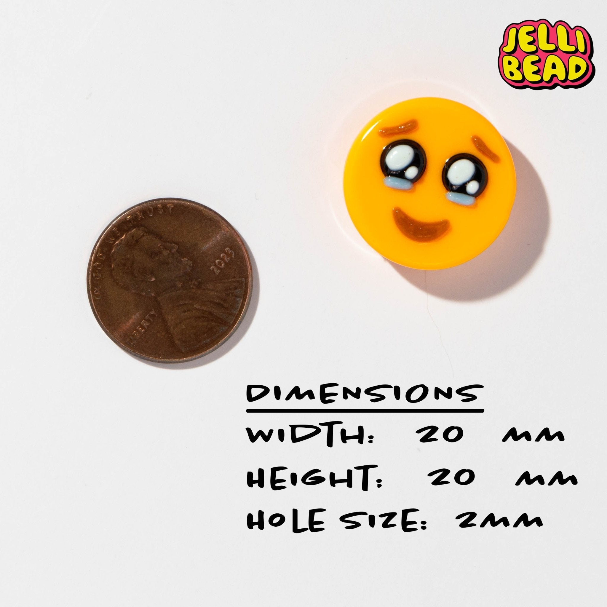 Happy Tears Emoji Beads - Jelli Bead Kandi Beads