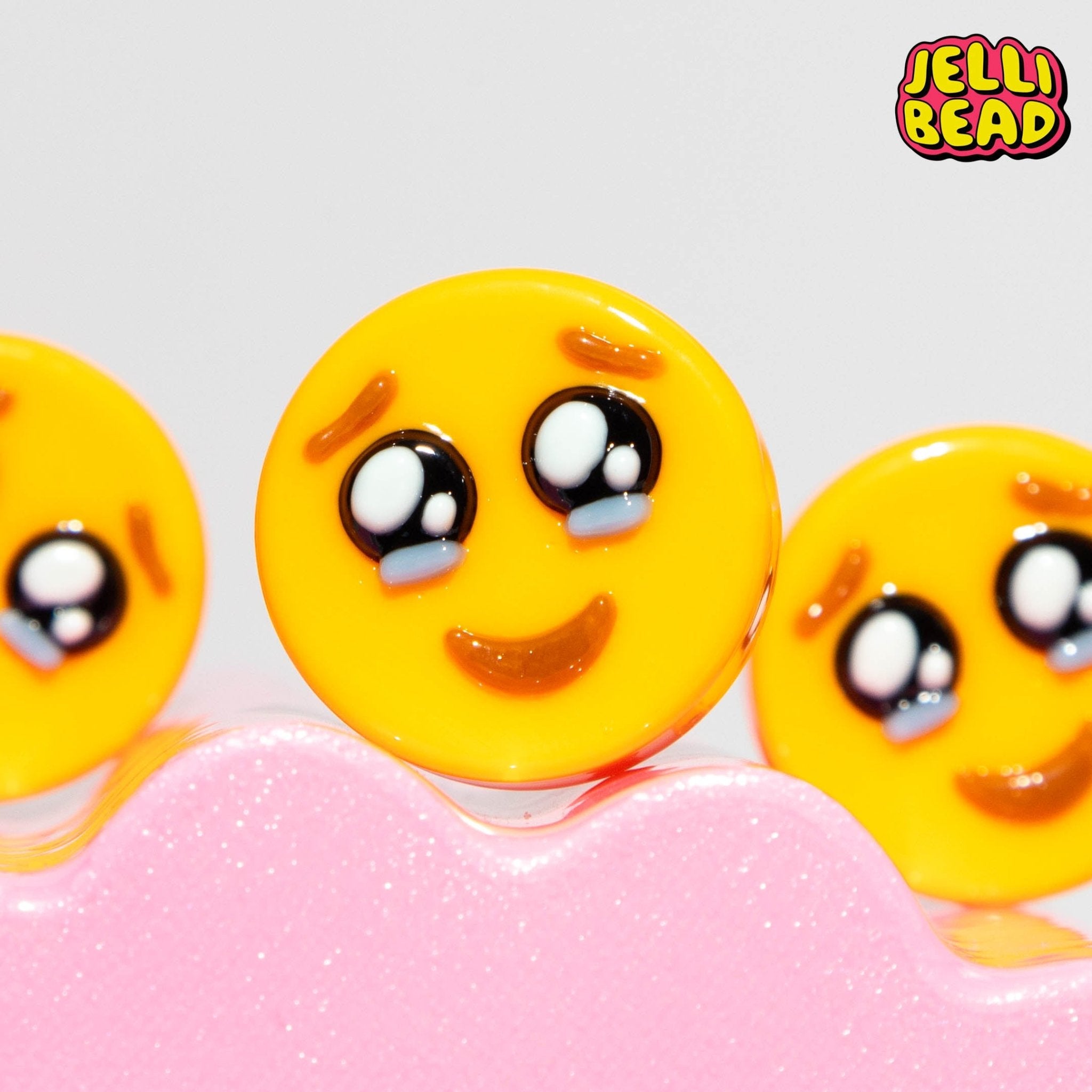 Happy Tears Emoji Beads - Jelli Bead Kandi Beads