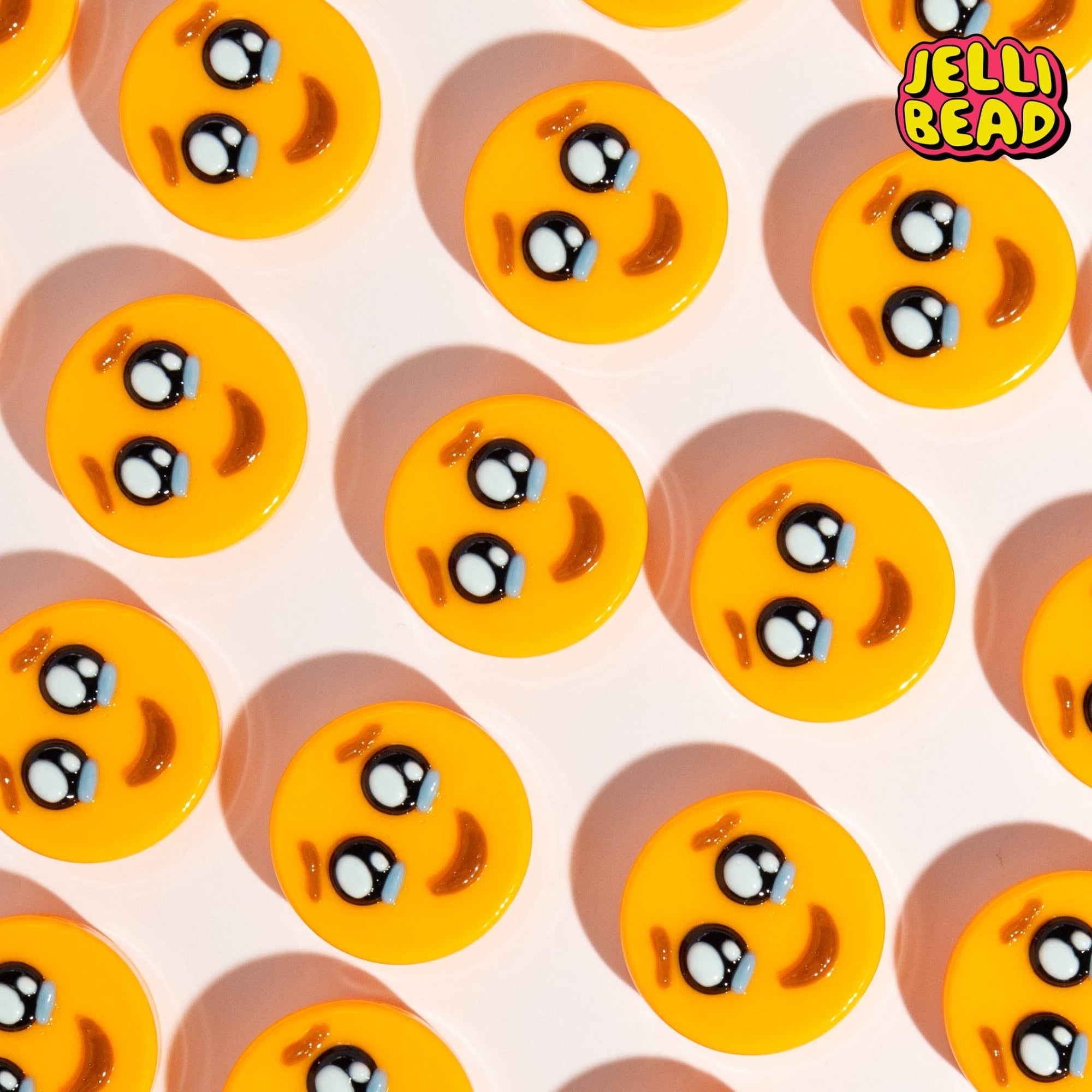 Happy Tears Emoji Beads - Jelli Bead Kandi Beads