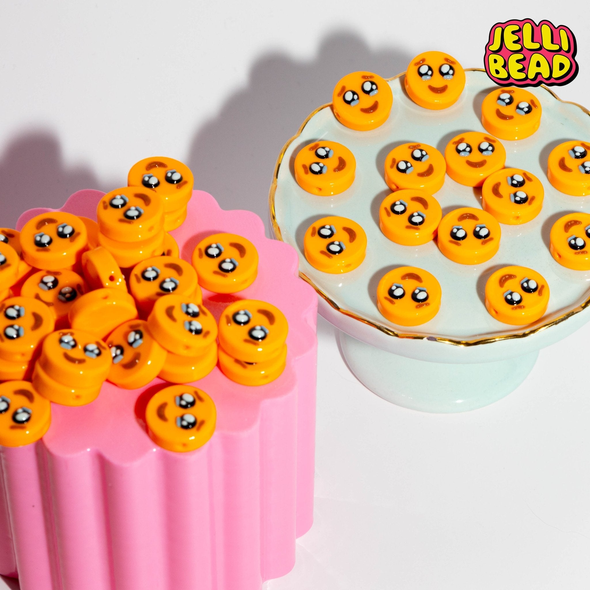 Happy Tears Emoji Beads - Jelli Bead Kandi Beads