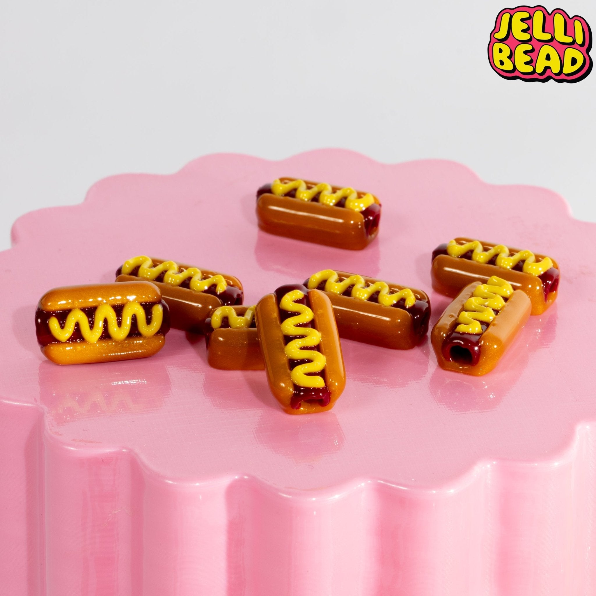 Hot Dog Beads - Jelli Bead Kandi Beads