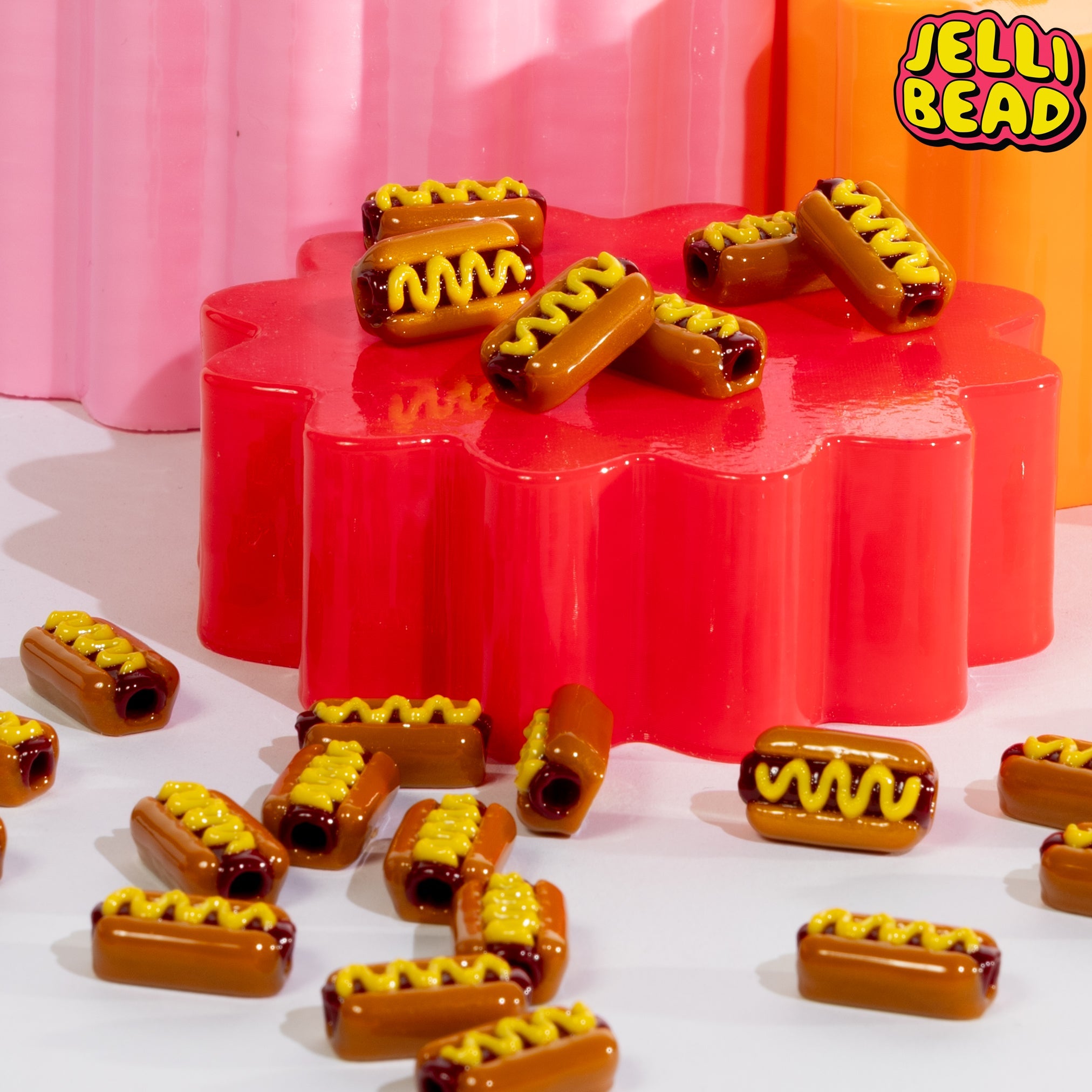 Hot Dog Beads - Jelli Bead Kandi Beads