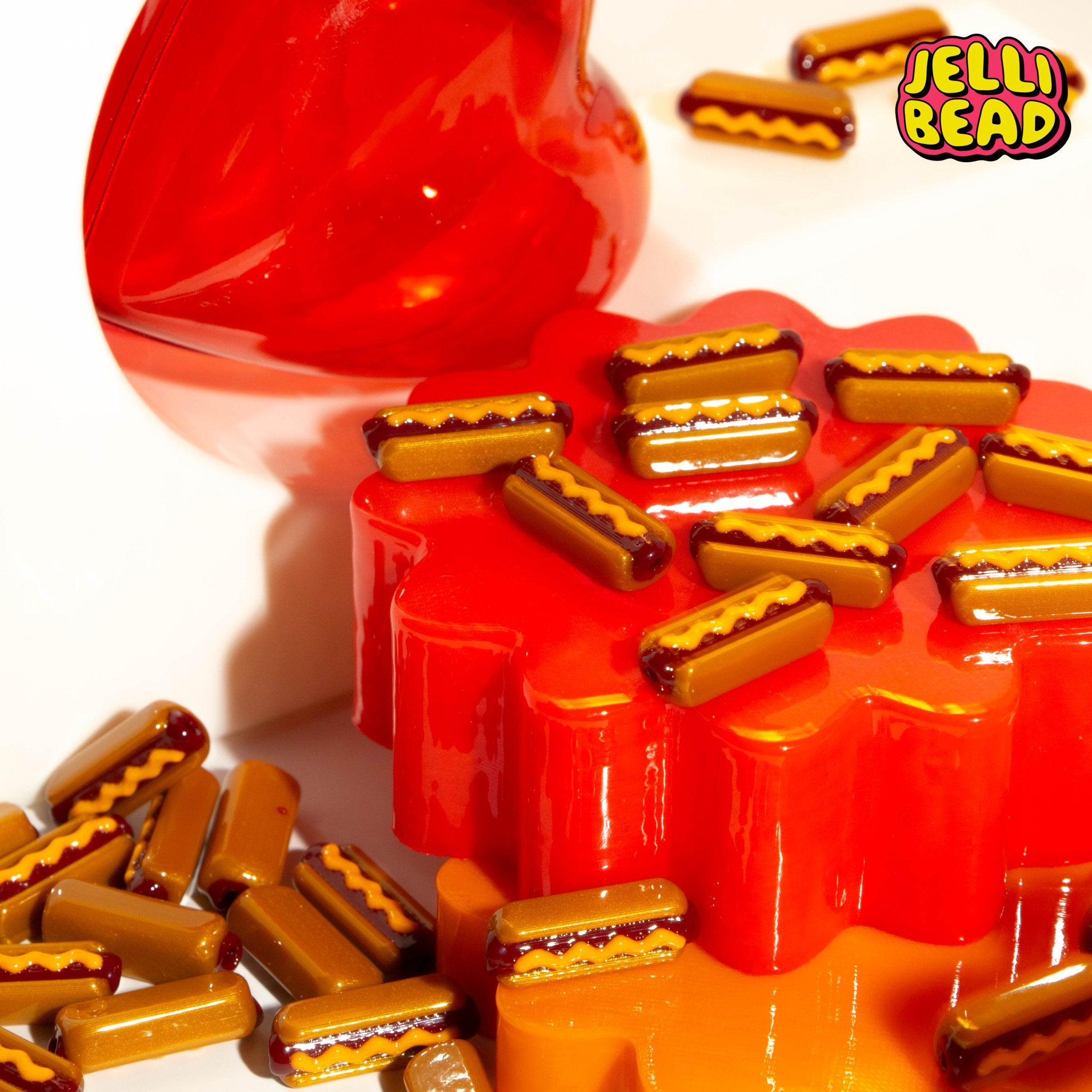 Hot Dog Beads - Jelli Bead Kandi Beads