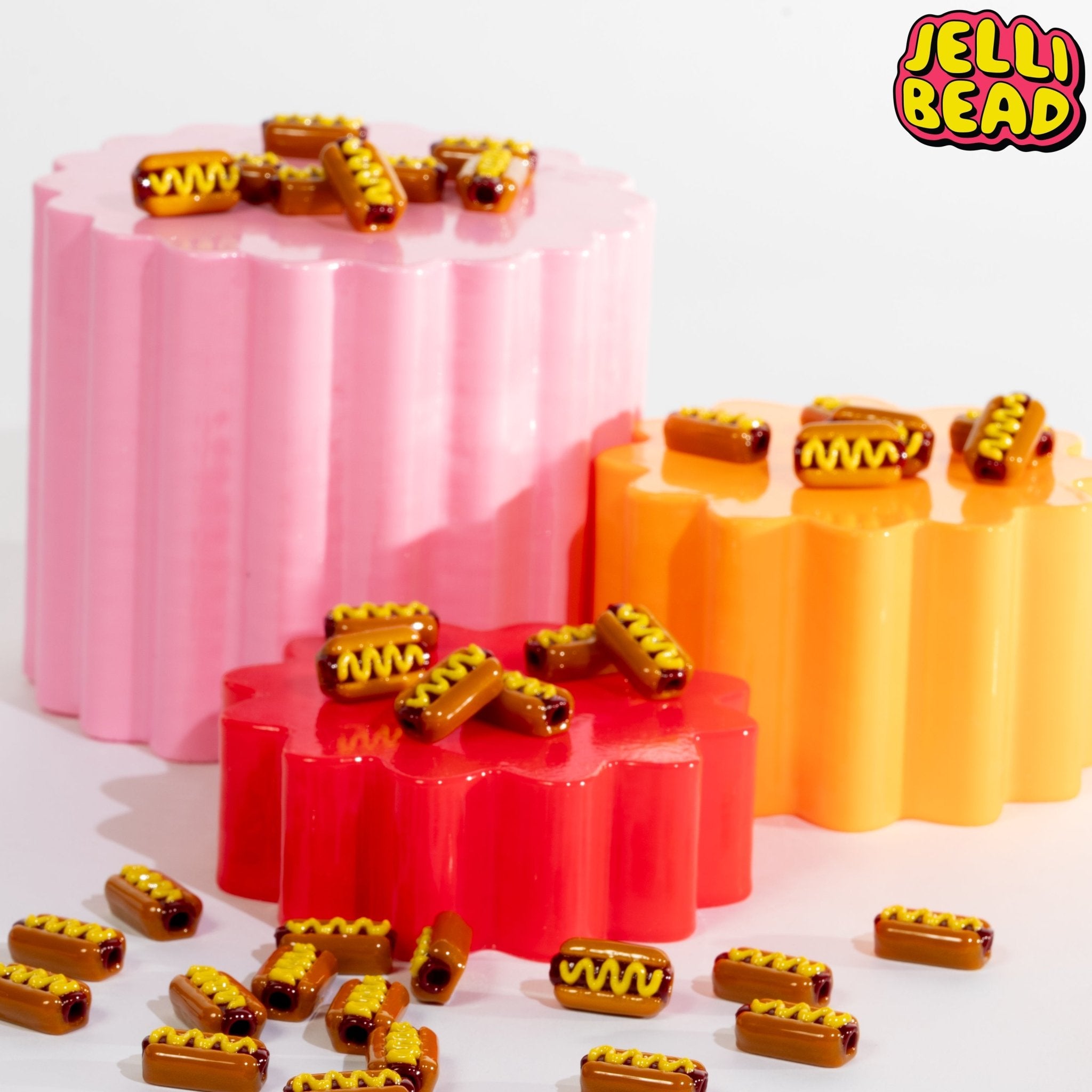 Hot Dog Beads - Jelli Bead Kandi Beads