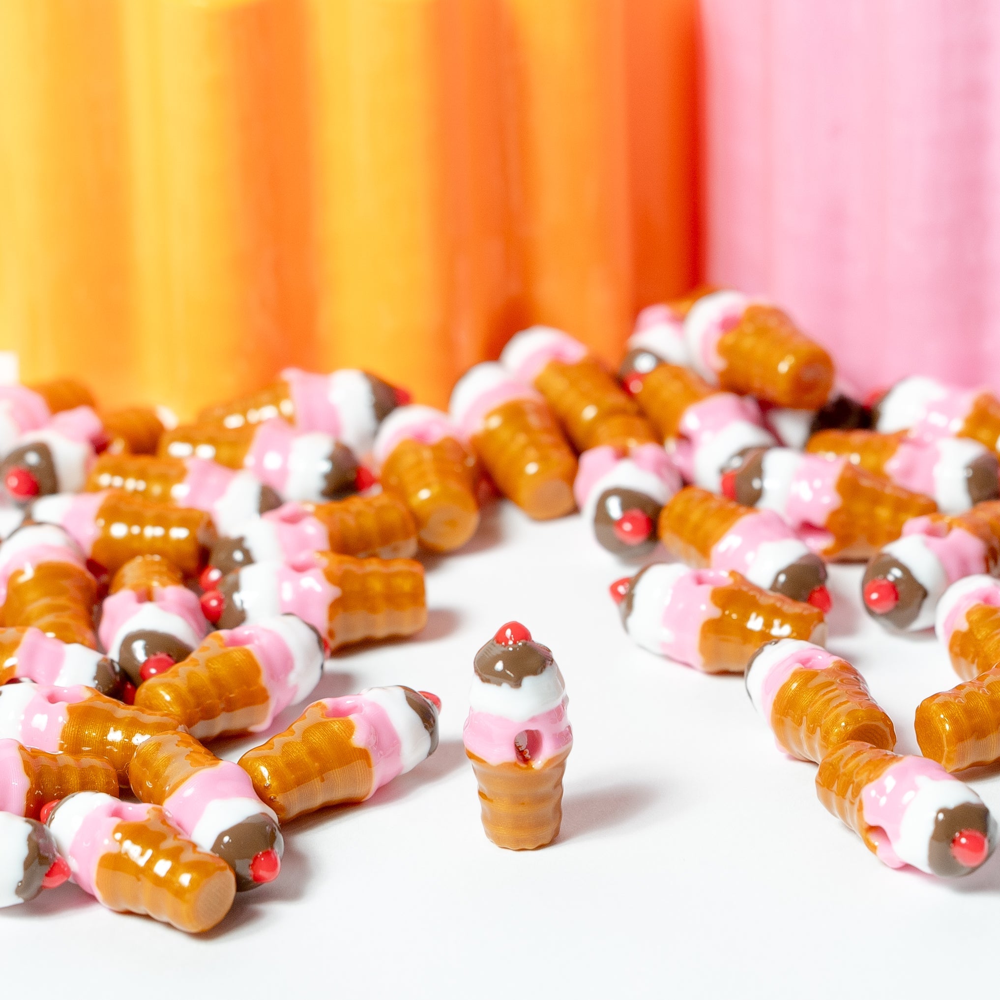 Ice Cream Cone Beads - Jelli Bead Kandi Beads