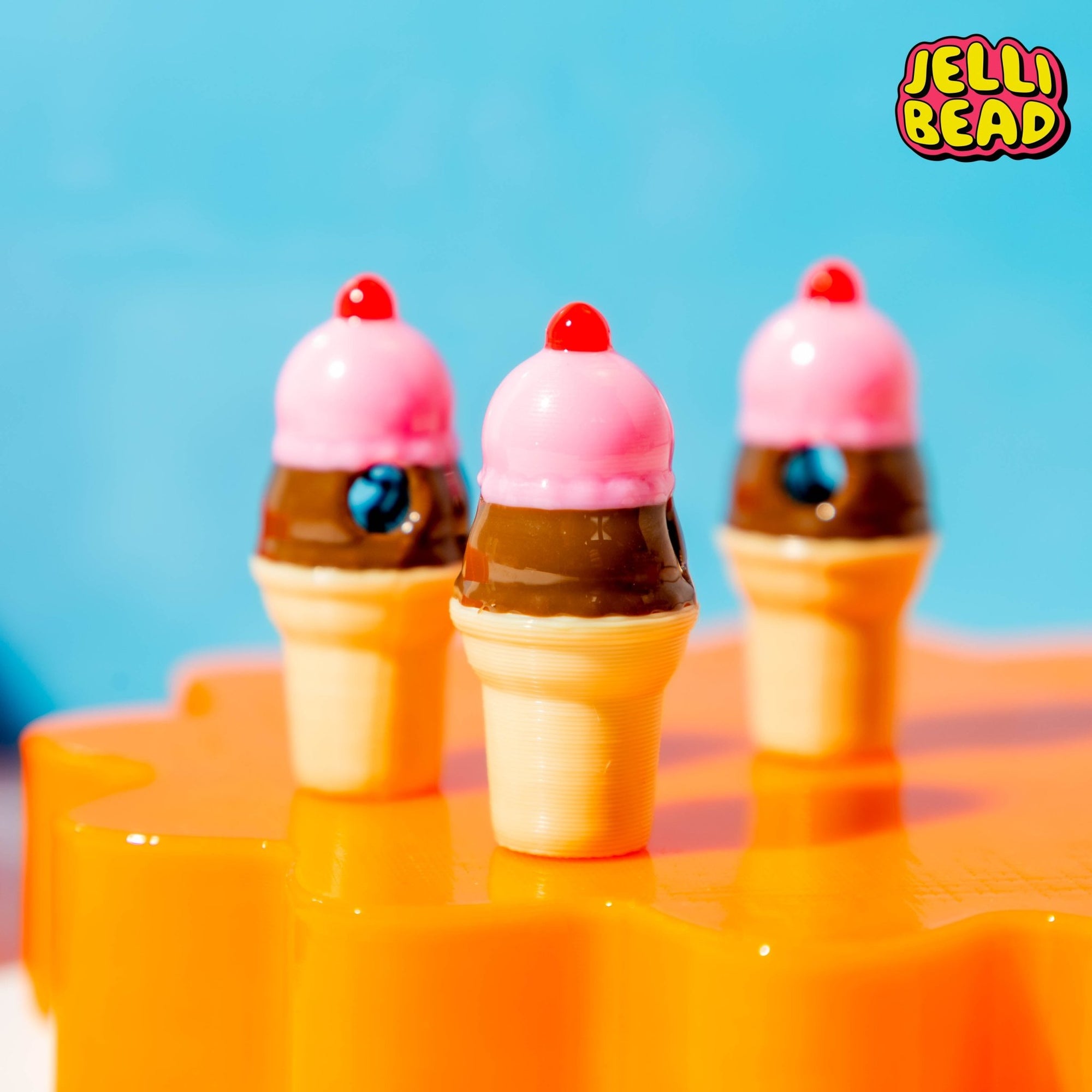 Ice Cream Cone Beads - Jelli Bead Kandi Beads