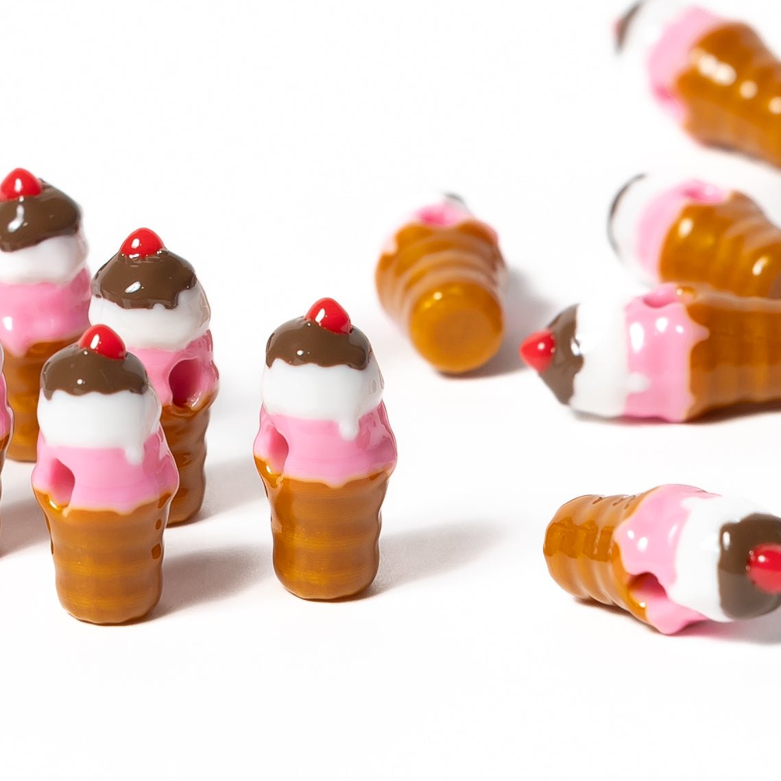 Ice Cream Cone Beads - Jelli Bead Kandi Beads
