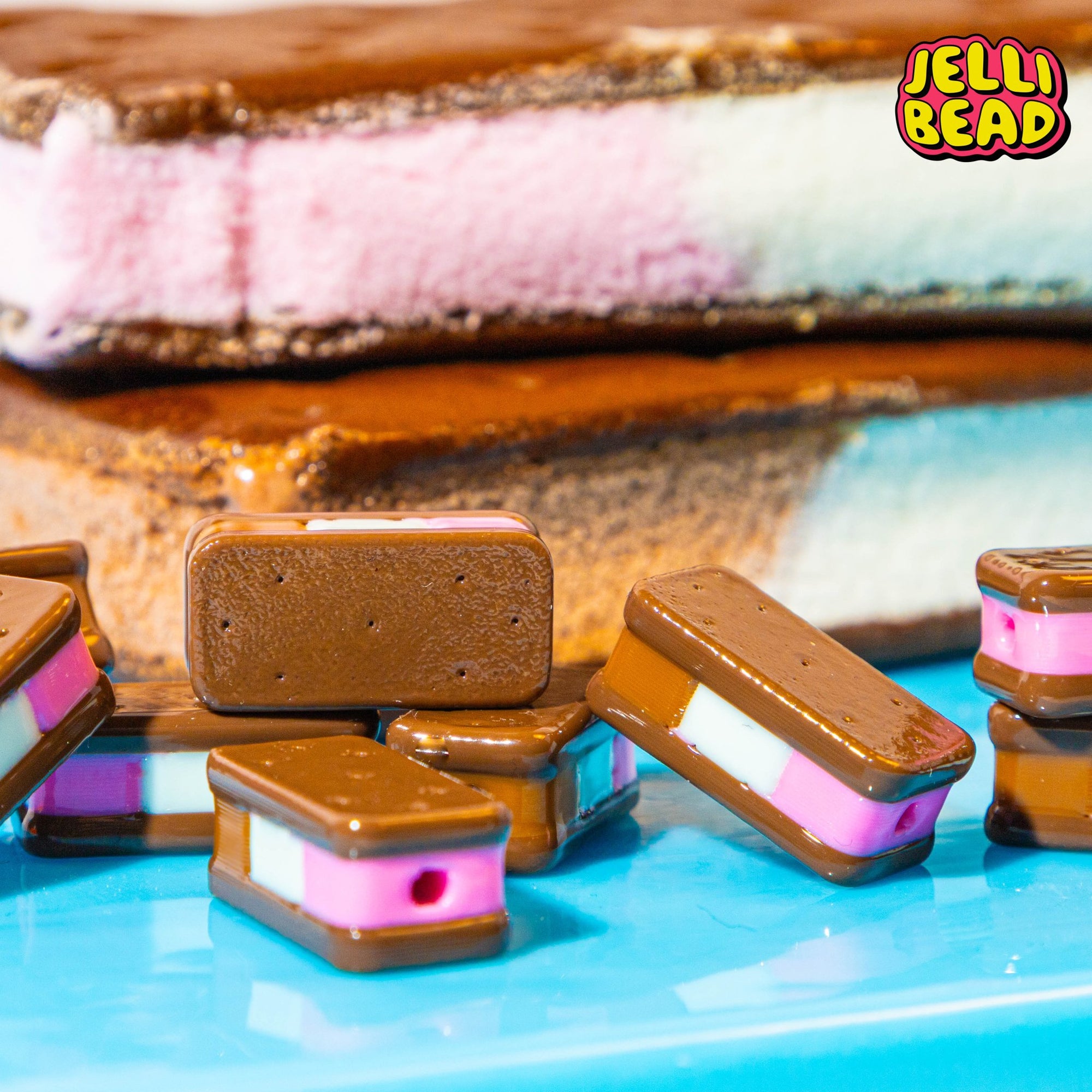 Ice Cream Sandwich Beads - Jelli Bead Kandi Beads