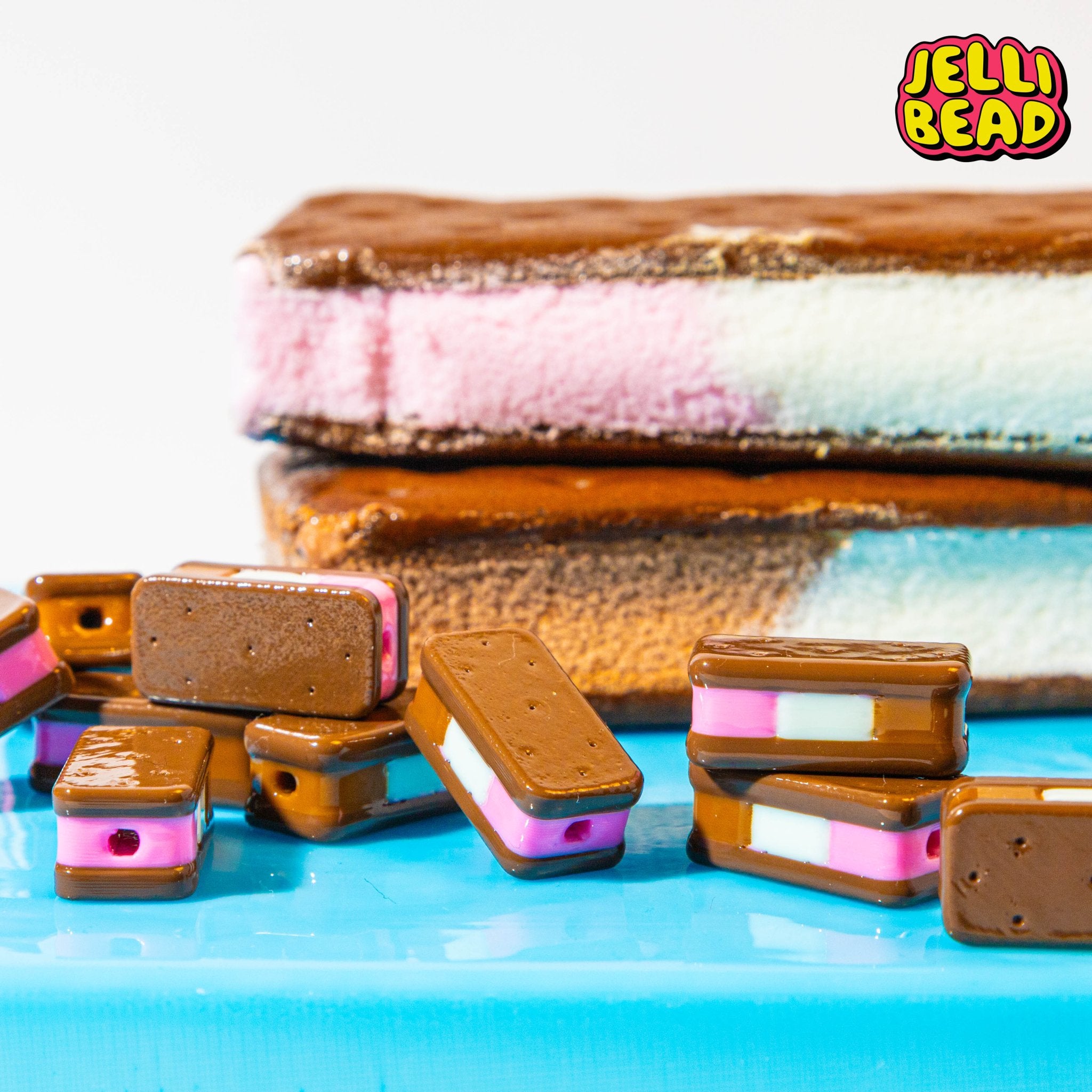 Ice Cream Sandwich Beads - Jelli Bead Kandi Beads