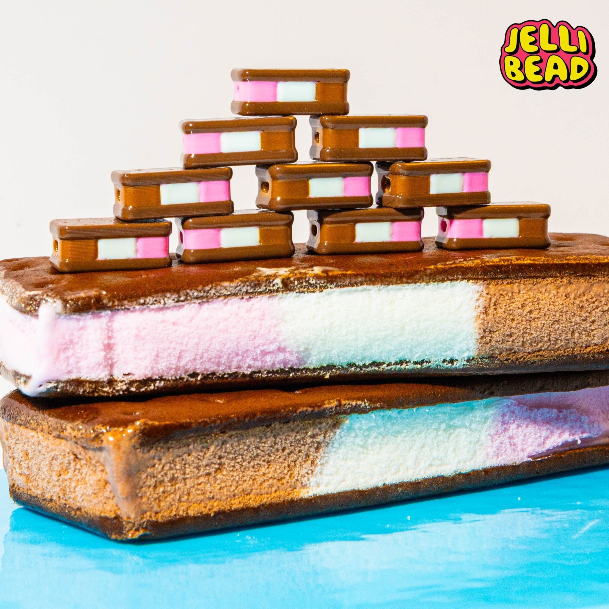 Ice Cream Sandwich Beads - Jelli Bead Kandi Beads